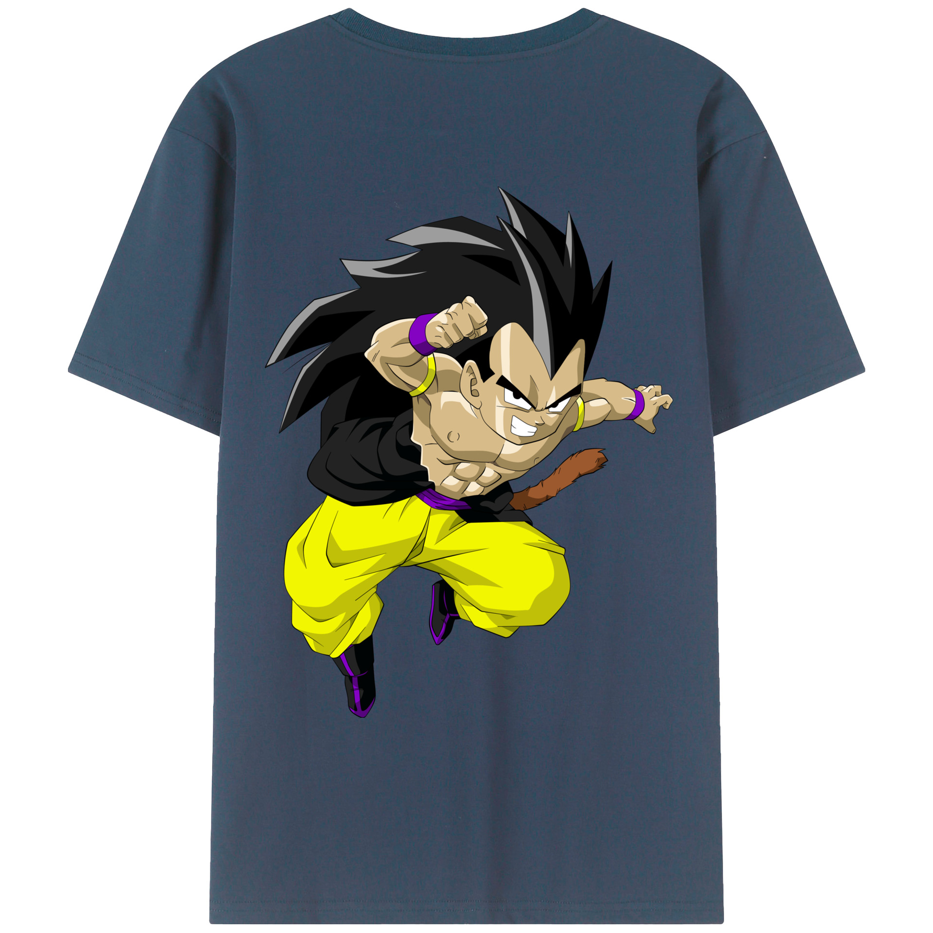 （画像用） ドラゴンボール ベジータ四世（Bejīta Yonsei）DRAGON BALL Vegeta IV レディース半袖Tシャツ(バックプリント)