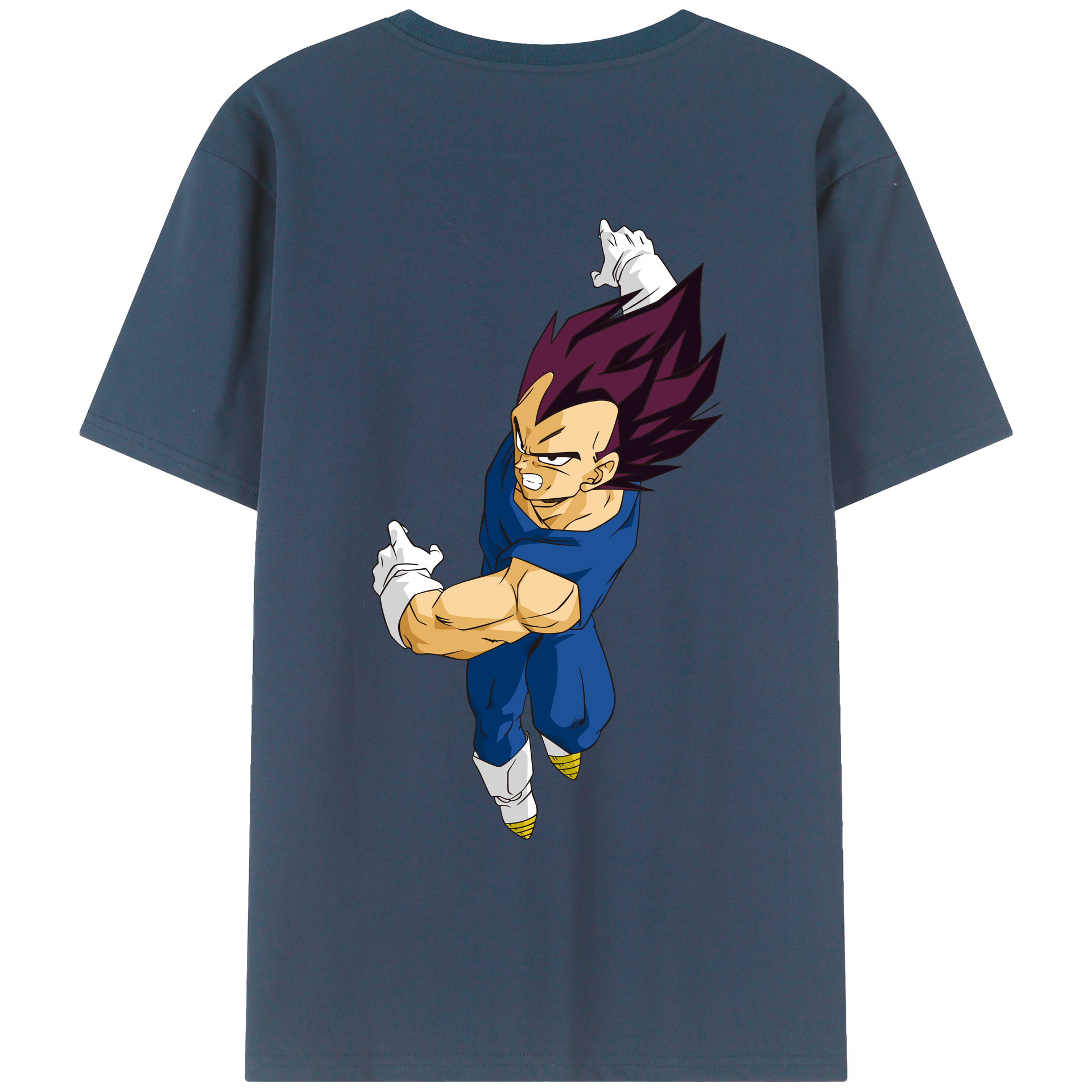 （画像用） ドラゴンボール ベジータ四世（Bejīta Yonsei）DRAGON BALL Vegeta IV レディース半袖Tシャツ(バックプリント)