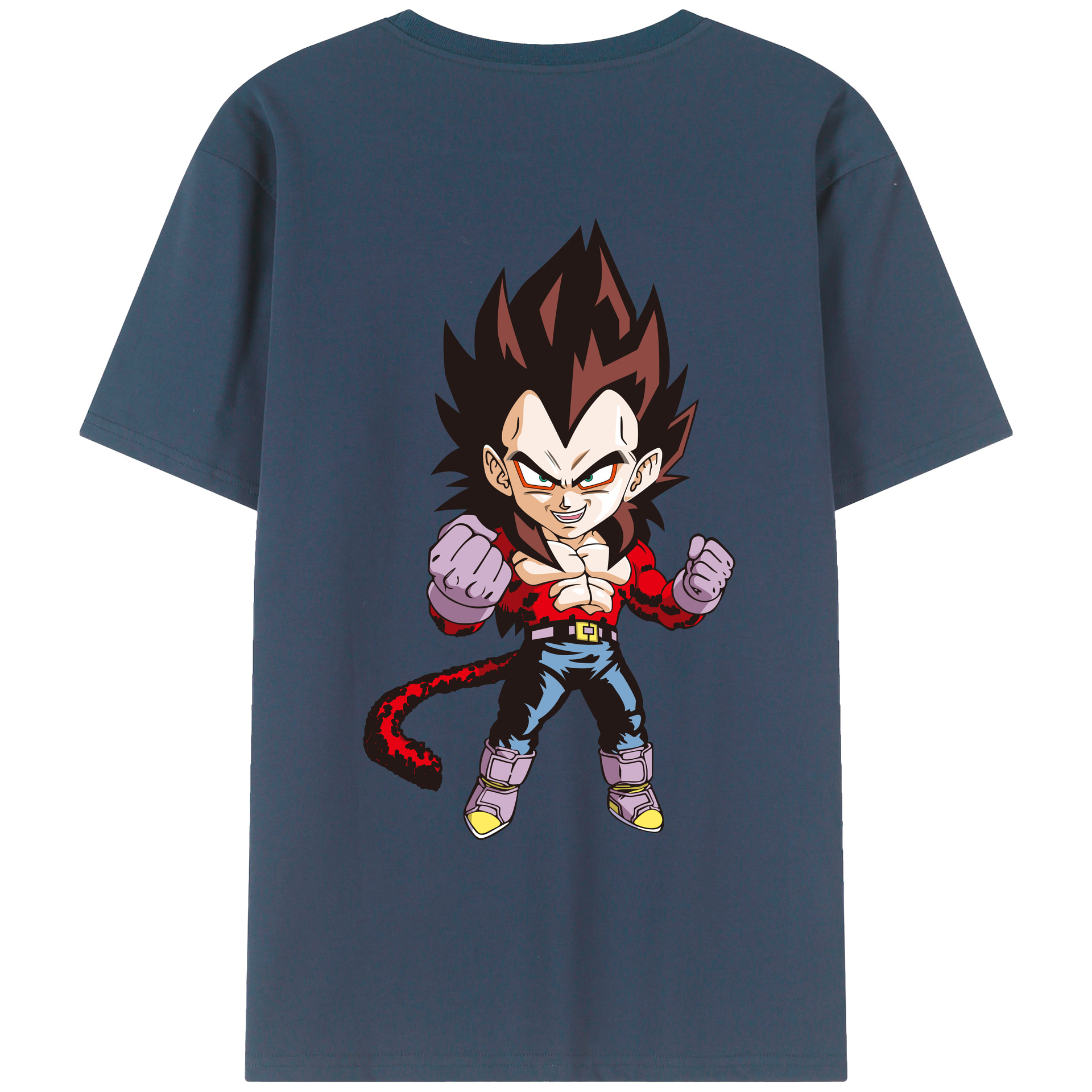 （画像用） ドラゴンボール ベジータ四世（Bejīta Yonsei）DRAGON BALL Vegeta IV レディース半袖Tシャツ(バックプリント)