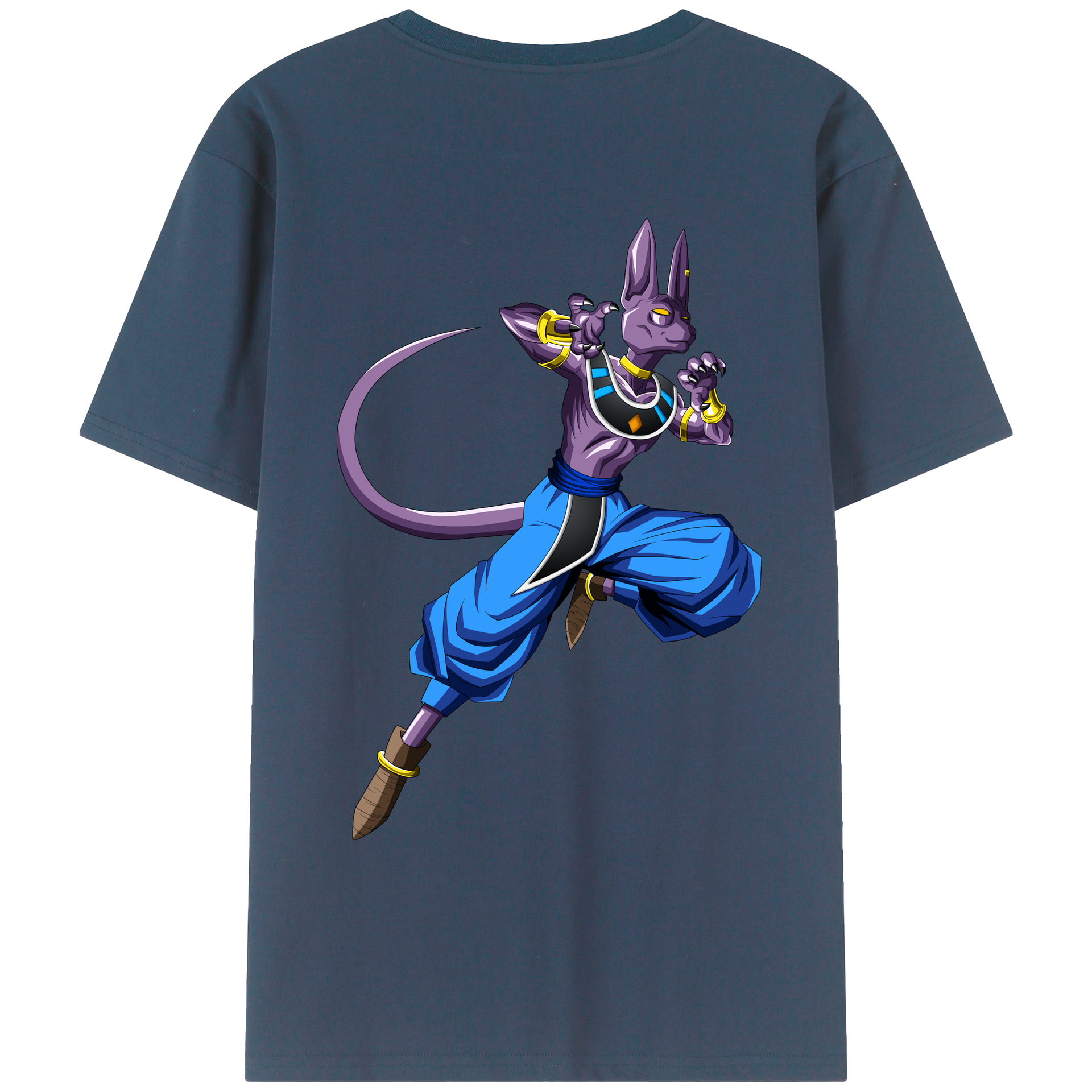 （画像用） ドラゴンボール ビルス 破壊神ビルス DRAGON BALL Beerus Birusu レディース半袖Tシャツ(バックプリント)