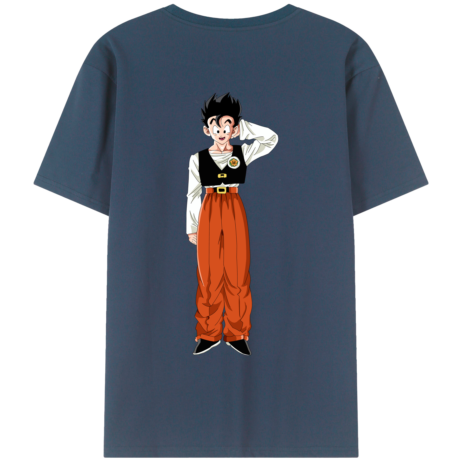 （画像用） ドラゴンボール 孫 悟飯（そんごはん）DRAGON BALL Son Gohan レディース半袖Tシャツ(バックプリント)
