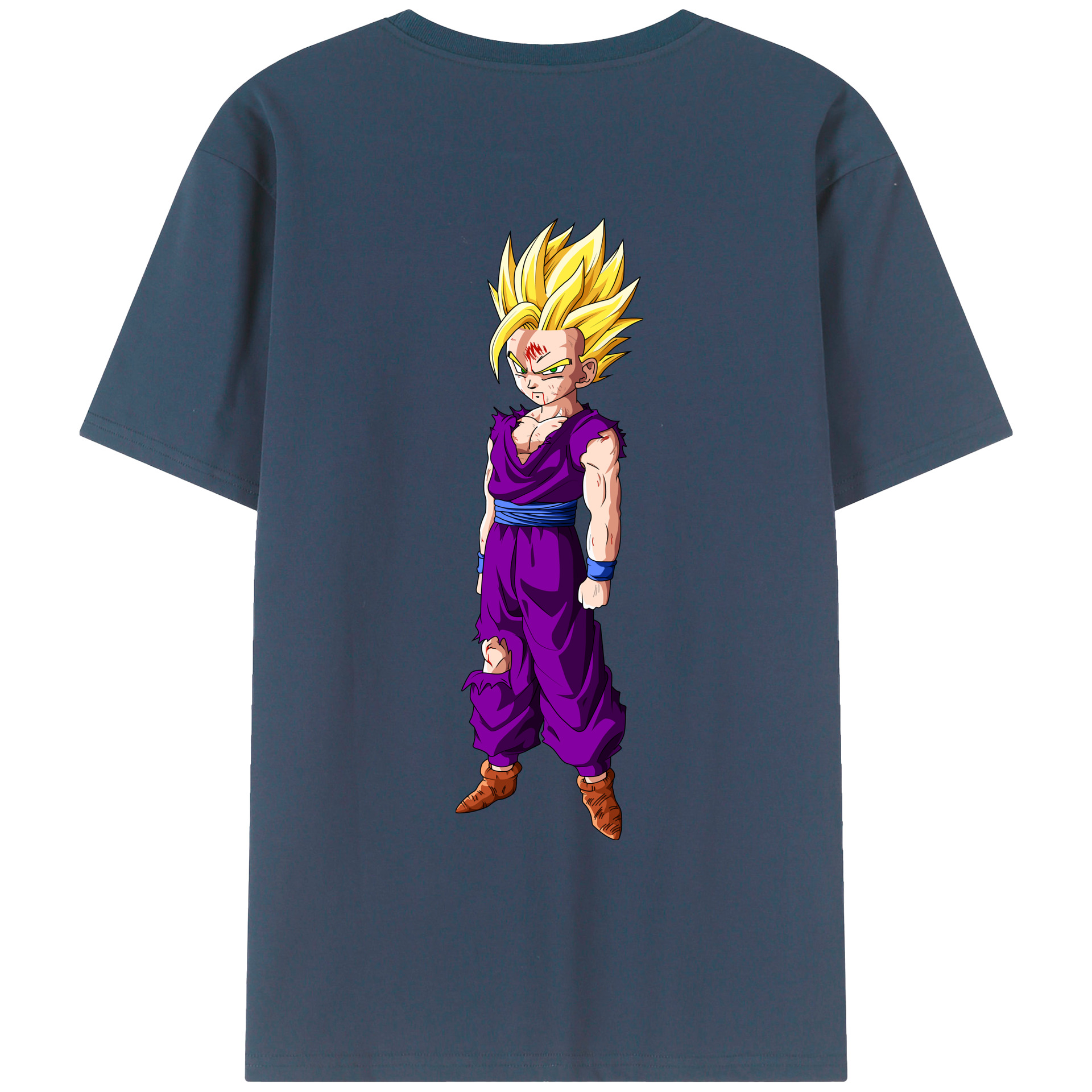 （画像用） ドラゴンボール 孫 悟飯（そんごはん）DRAGON BALL Son Gohan レディース半袖Tシャツ(バックプリント)