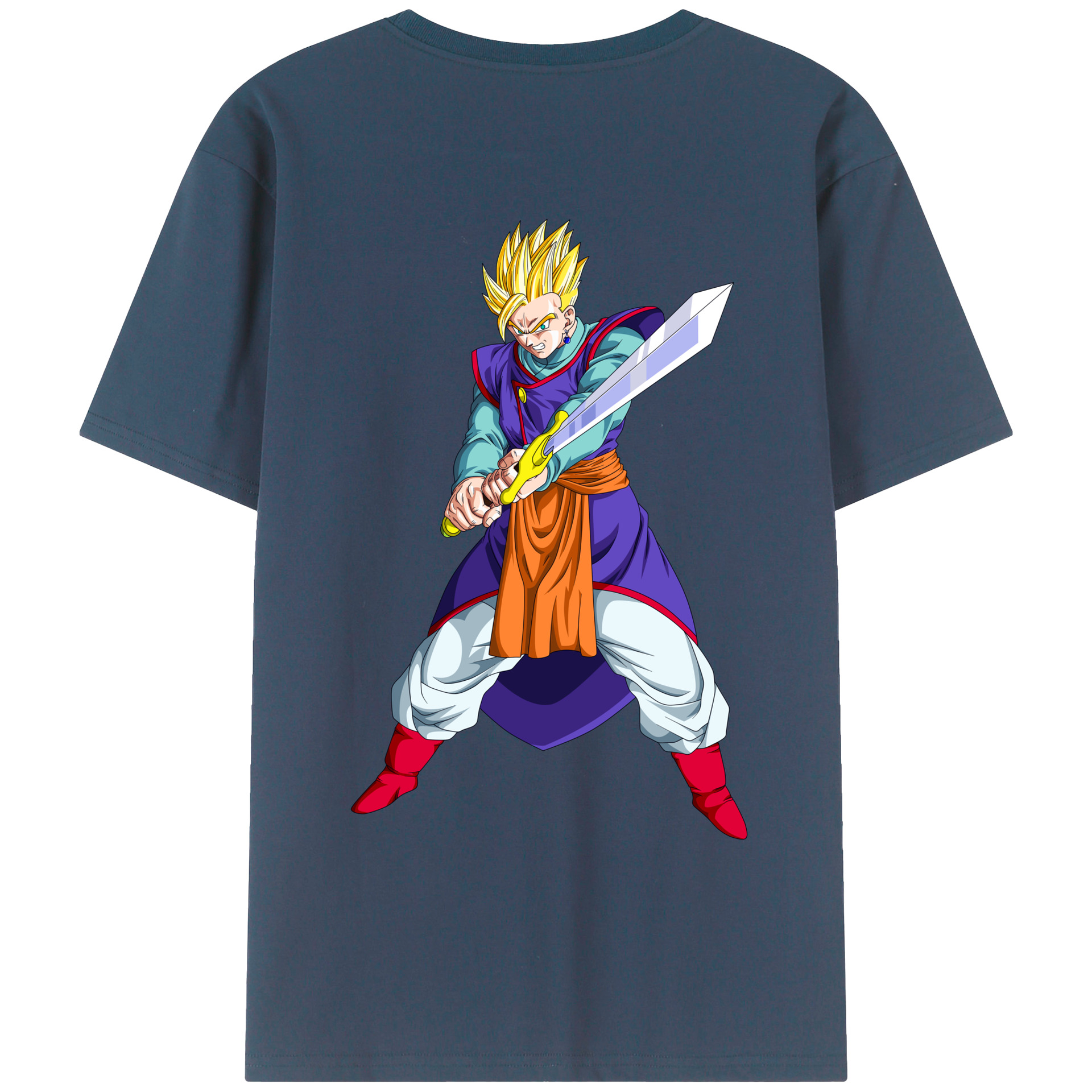 （画像用） ドラゴンボール 孫 悟飯（そんごはん）DRAGON BALL Son Gohan レディース半袖Tシャツ(バックプリント)