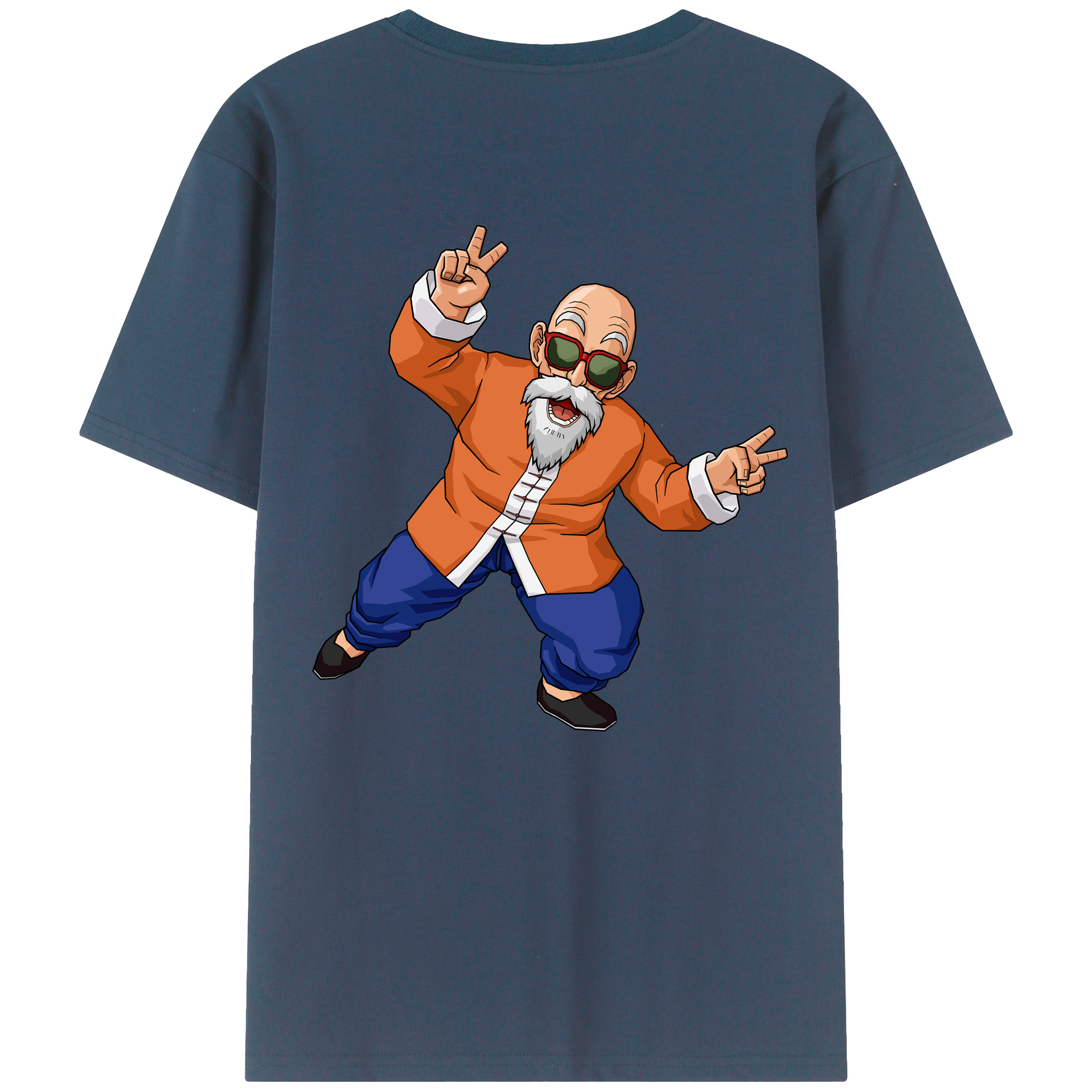 （画像用） ドラゴンボール 亀仙人（かめせんにん） DRAGON BALL Master Roshi Kame Sennin レディース半袖Tシャツ(バックプリント)