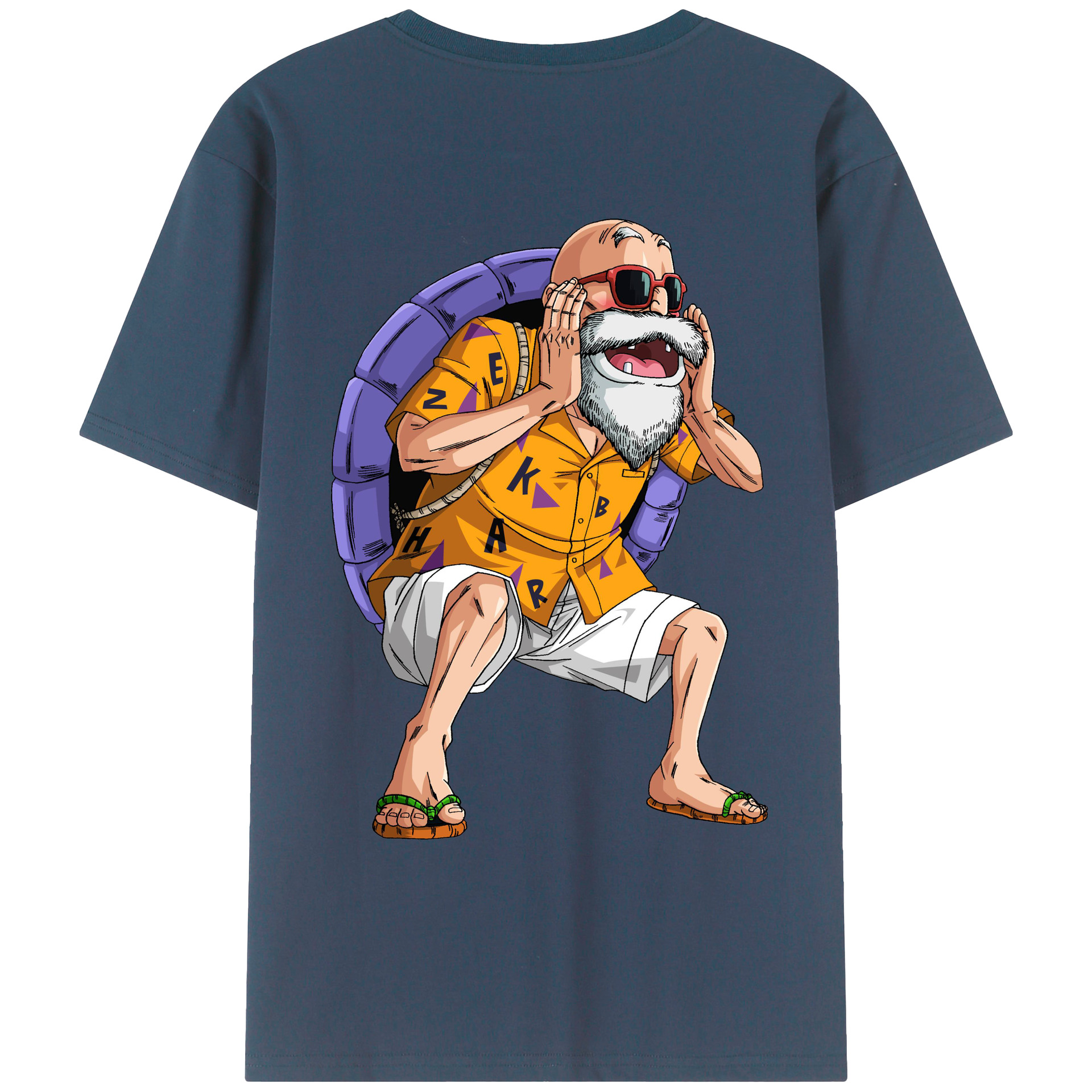 （画像用） ドラゴンボール 亀仙人（かめせんにん） DRAGON BALL Master Roshi Kame Sennin レディース半袖Tシャツ(バックプリント)