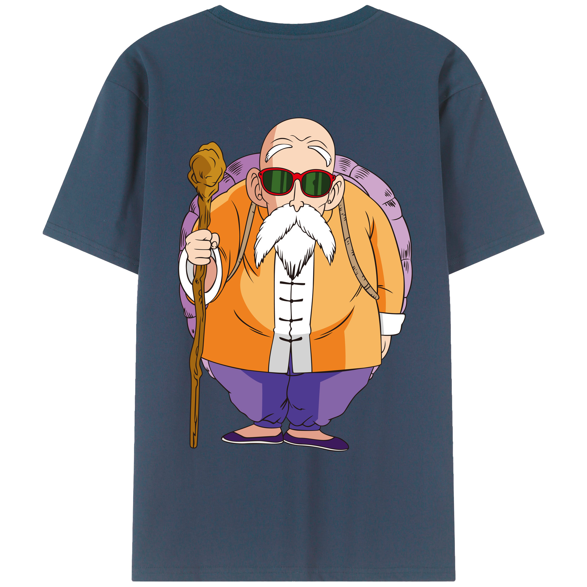 （画像用） ドラゴンボール 亀仙人（かめせんにん） DRAGON BALL Master Roshi Kame Sennin レディース半袖Tシャツ(バックプリント)