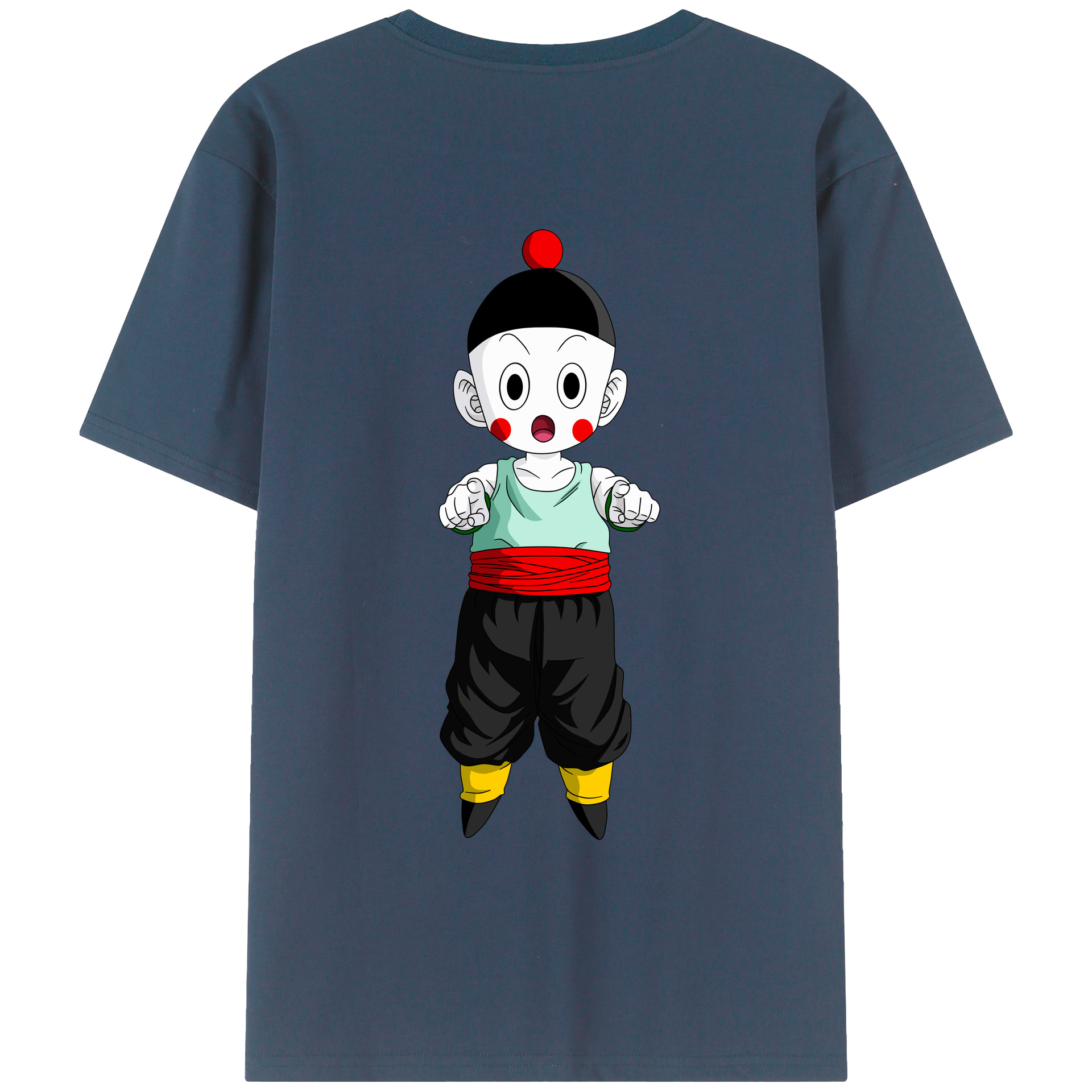 （画像用） ドラゴンボール 餃子（チャオズ）DRAGON BALL Chaoz レディース半袖Tシャツ(バックプリント)