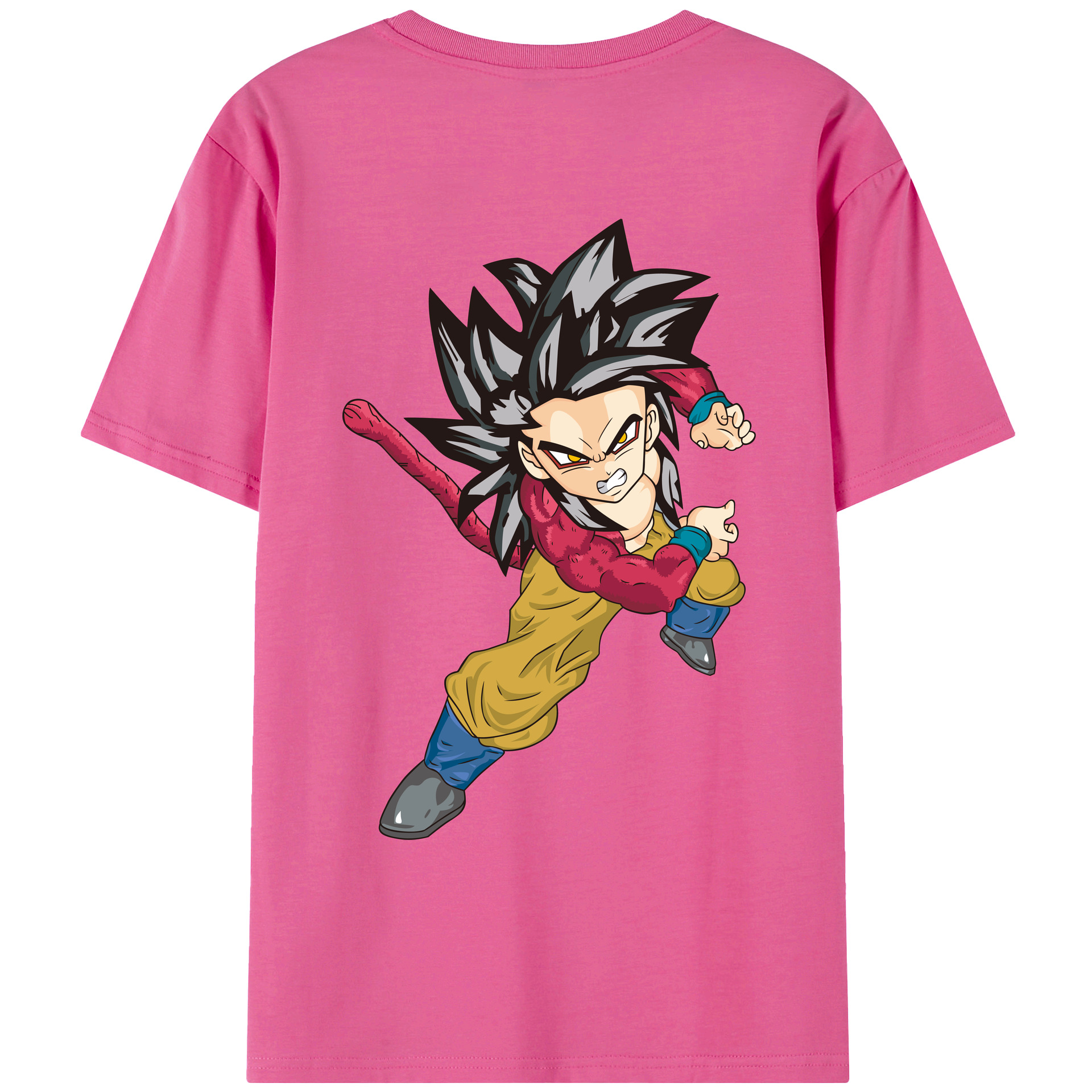 （画像用） ドラゴンボール 孫悟空（そん ごくう）Son Goku カカロット DRAGON BALL Kakarotto レディース半袖Tシャツ(バックプリント)