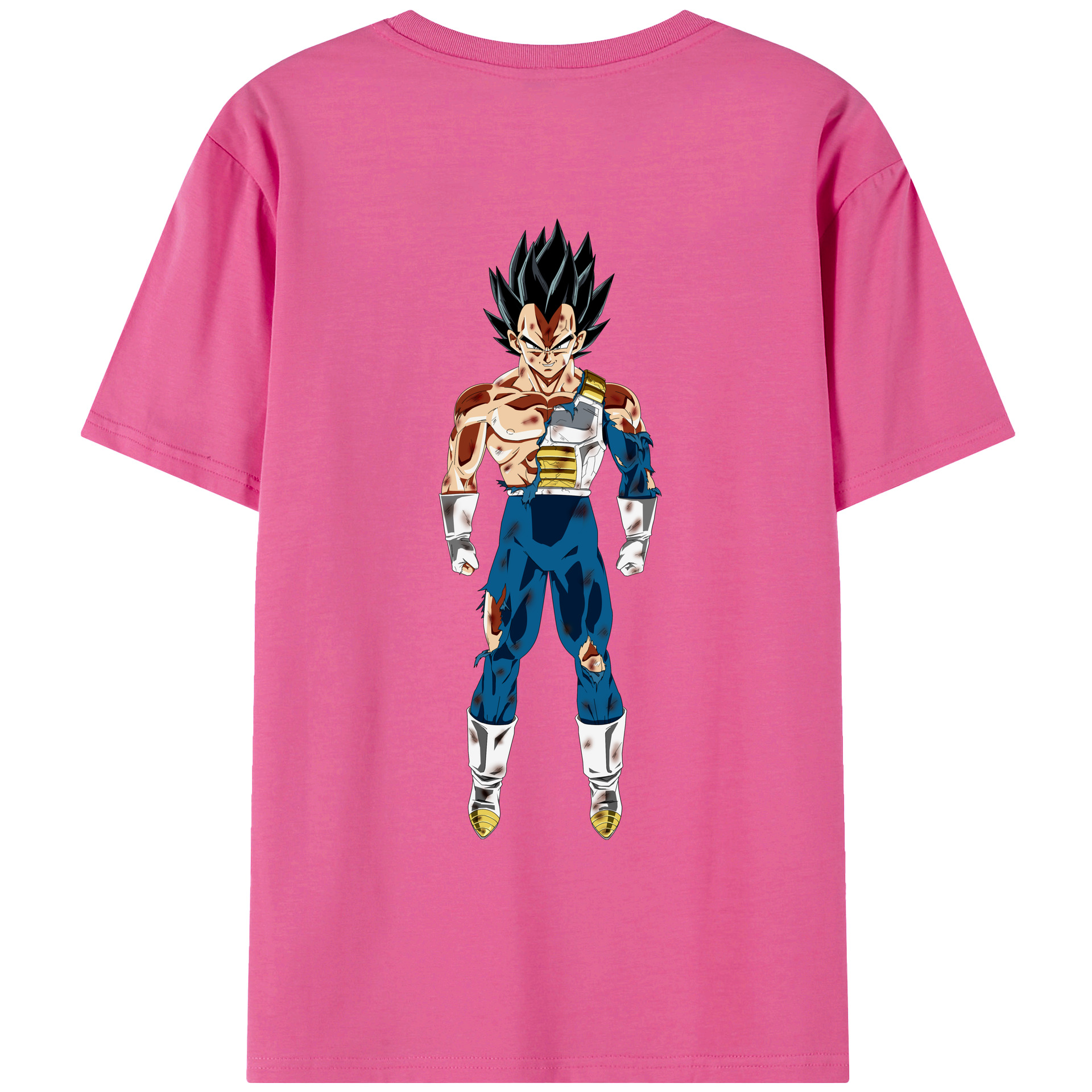（画像用） ドラゴンボール ベジータ四世（Bejīta Yonsei）DRAGON BALL Vegeta IV レディース半袖Tシャツ(バックプリント)