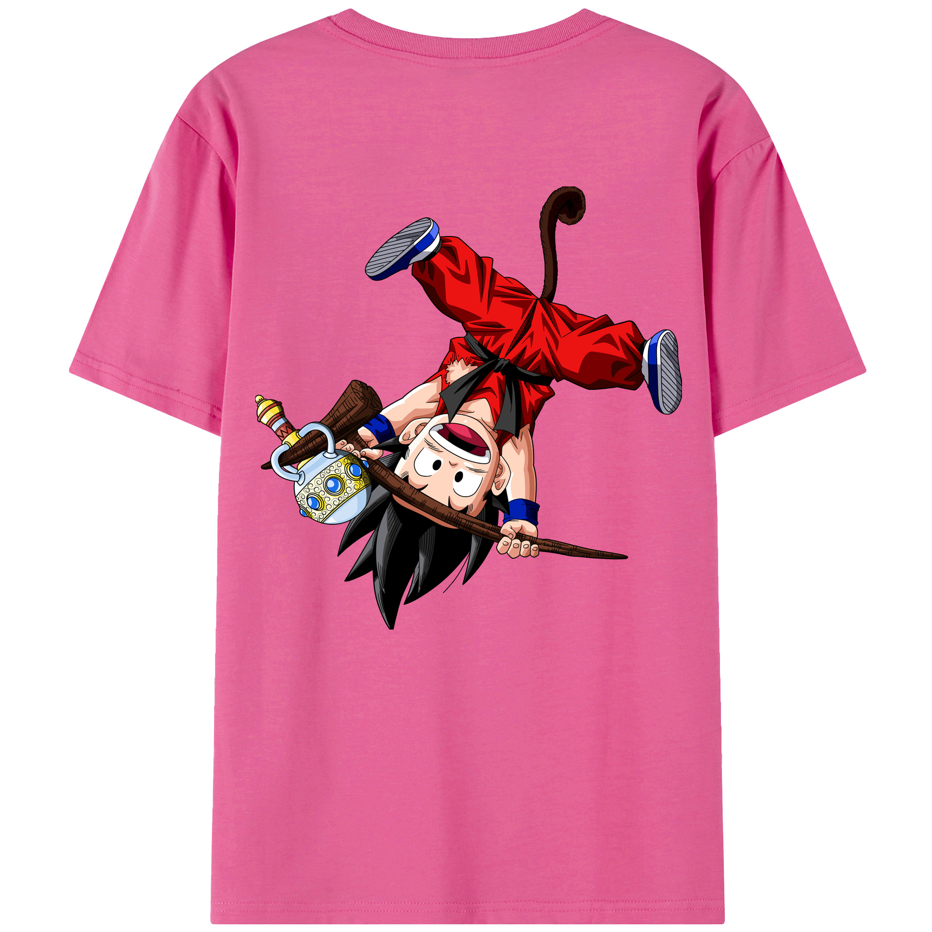 （画像用） ドラゴンボール 孫悟空（そん ごくう）Son Goku カカロット DRAGON BALL Kakarotto レディース半袖Tシャツ(バックプリント)