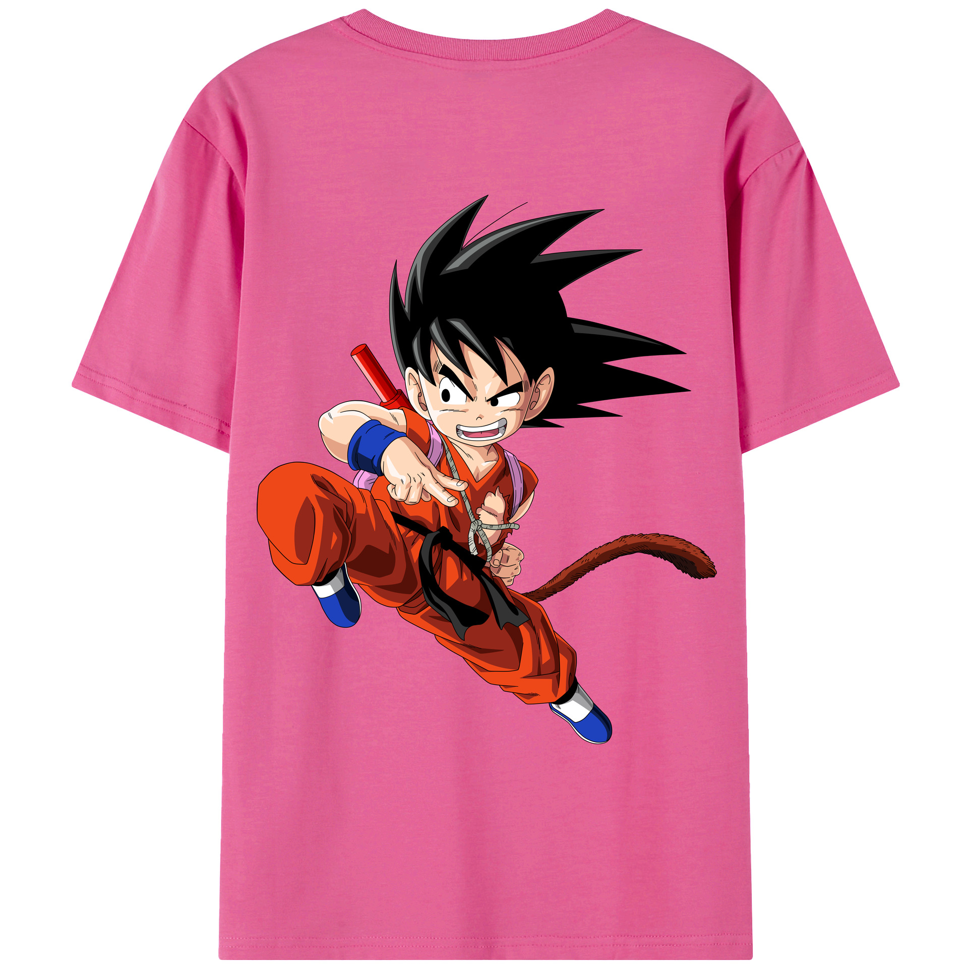 （画像用） ドラゴンボール 孫悟空（そん ごくう）Son Goku カカロット DRAGON BALL Kakarotto レディース半袖Tシャツ(バックプリント)