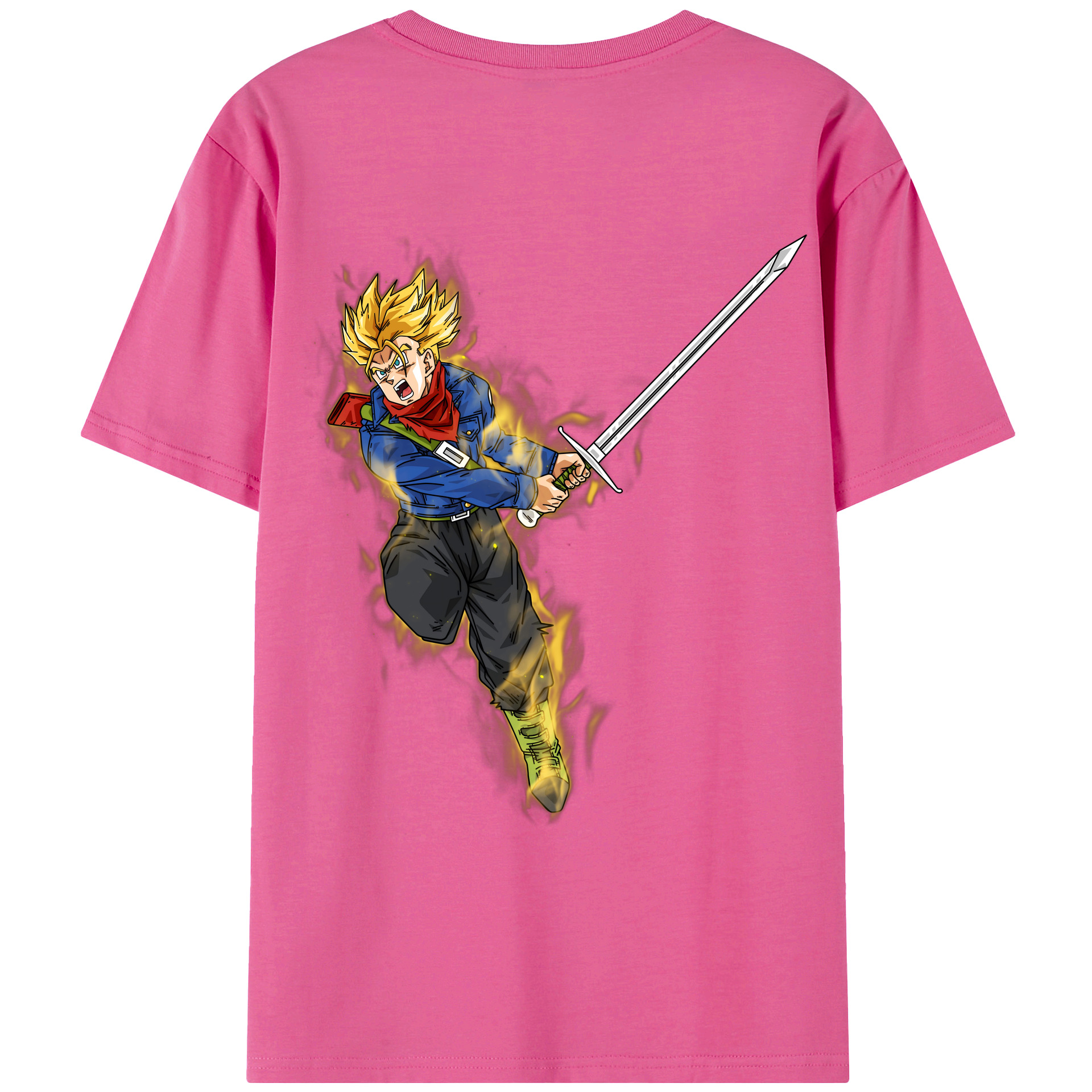 （画像用） ドラゴンボール トランクス（Torankusu）DRAGON BALL Trunks レディース半袖Tシャツ(バックプリント)