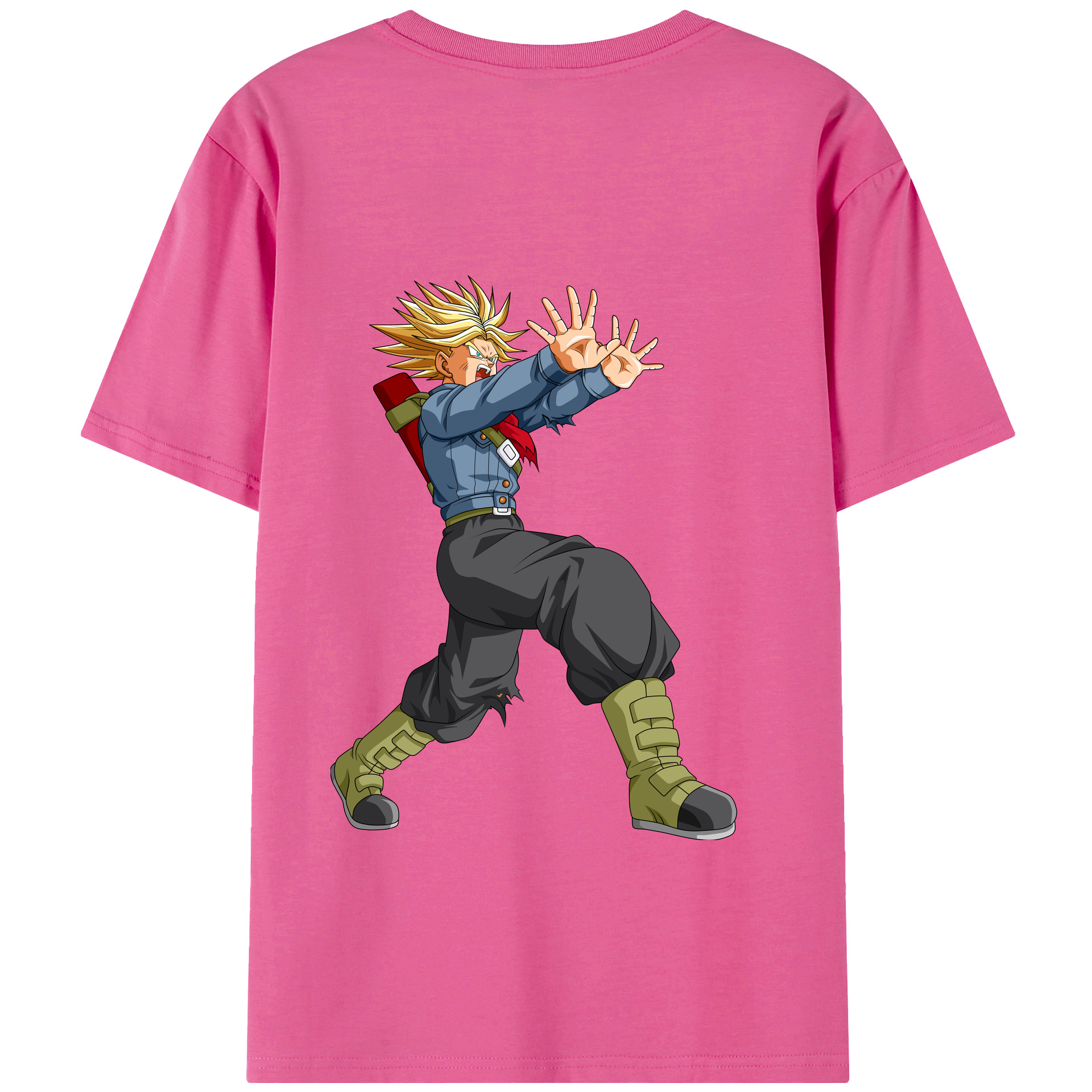 （画像用） ドラゴンボール トランクス（Torankusu）DRAGON BALL Trunks レディース半袖Tシャツ(バックプリント)