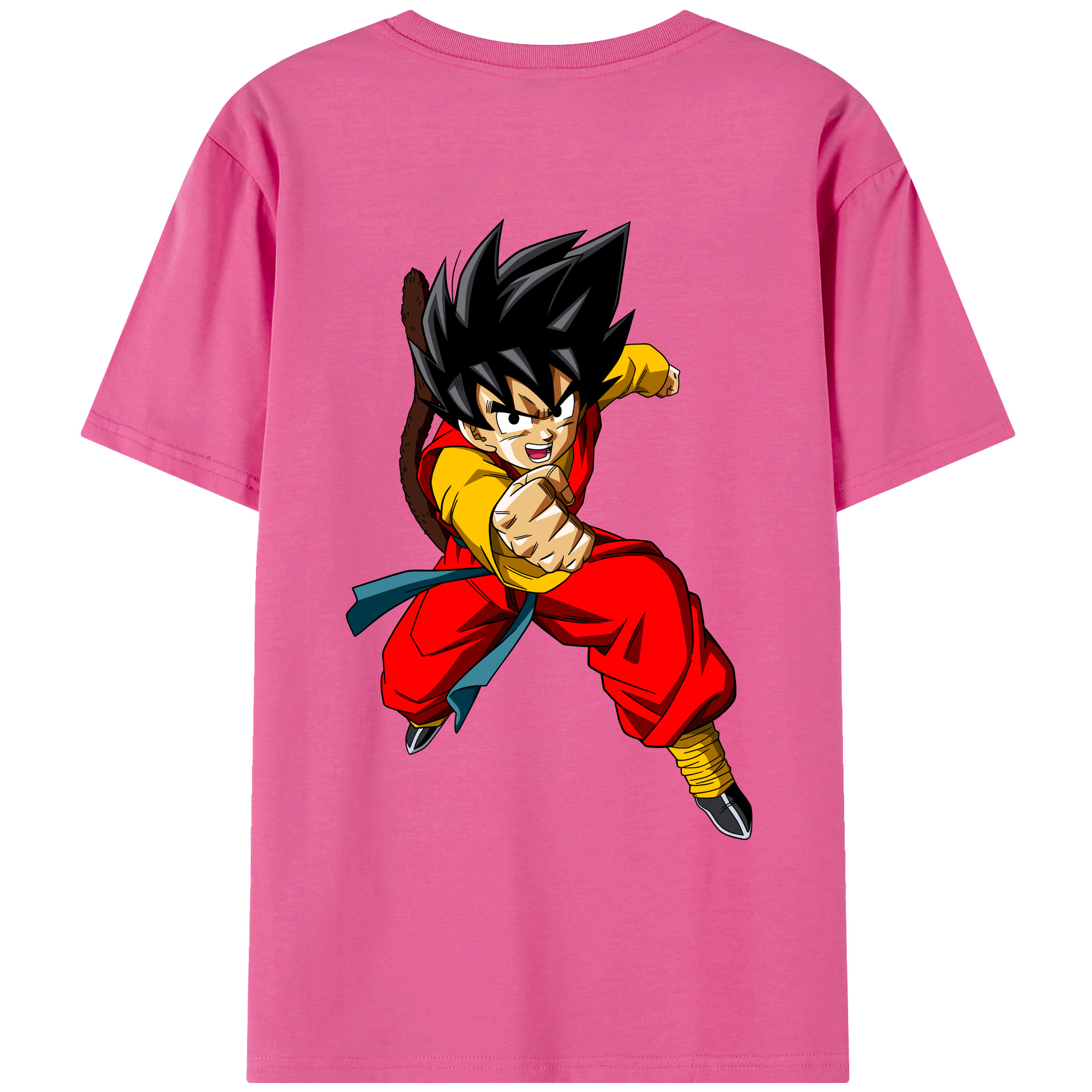 （画像用） ドラゴンボール 孫悟空（そん ごくう）Son Goku カカロット DRAGON BALL Kakarotto レディース半袖Tシャツ(バックプリント)