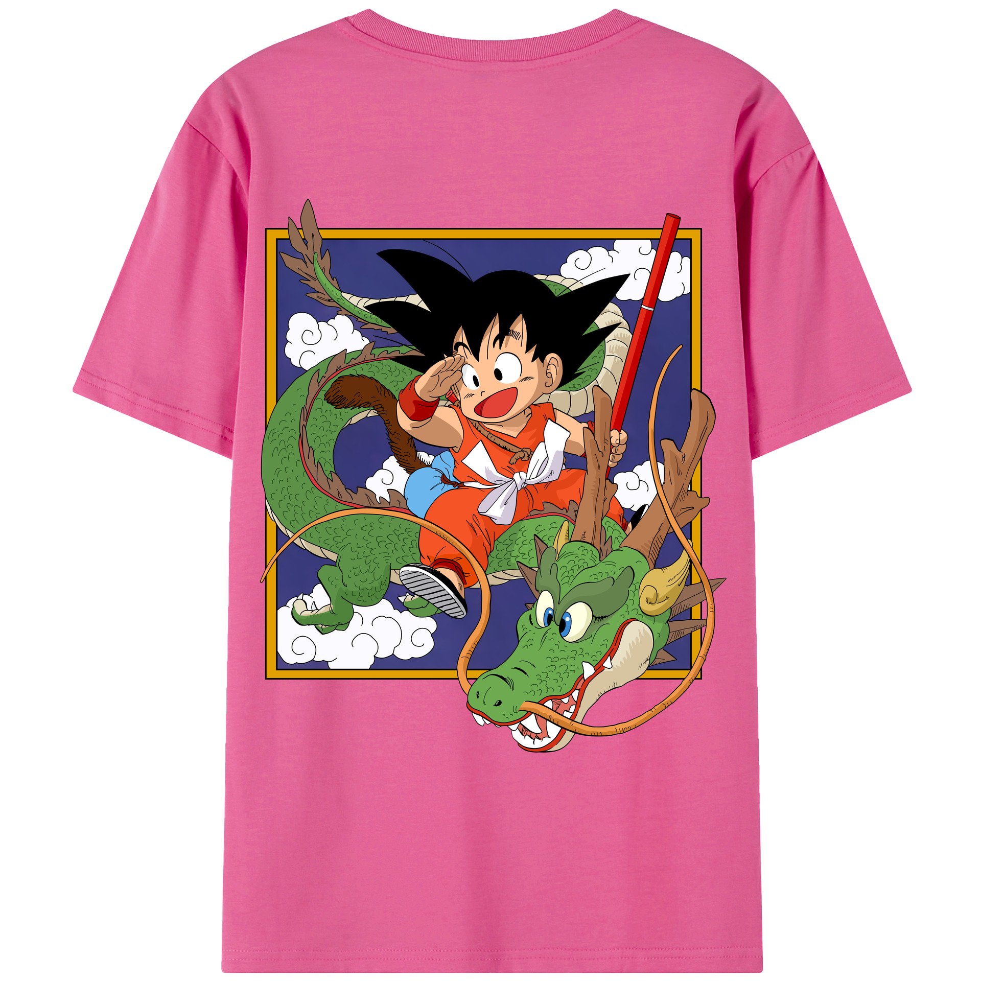 （画像用） ドラゴンボール 孫悟空（そん ごくう）Son Goku カカロット DRAGON BALL Kakarotto レディース半袖Tシャツ(バックプリント)