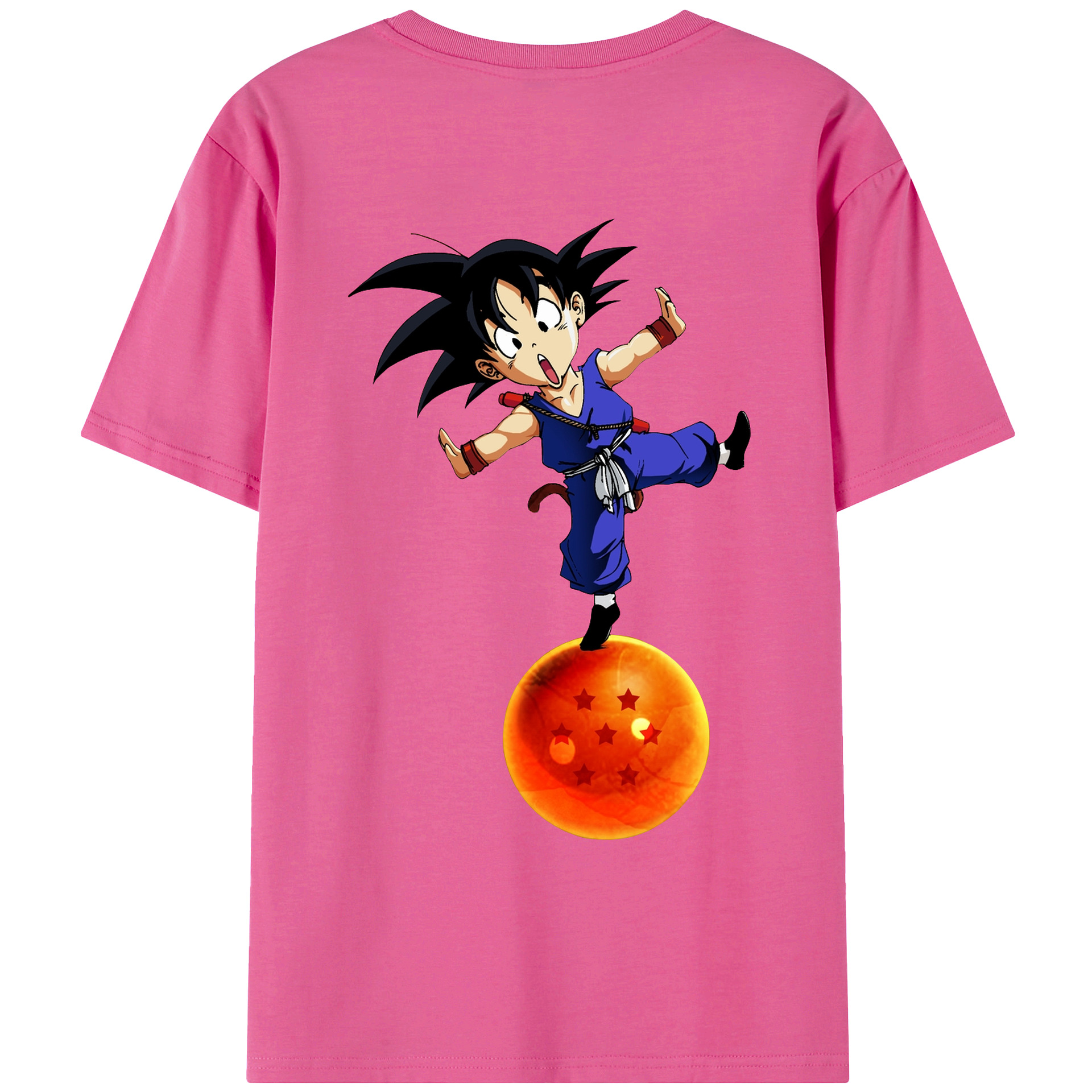 （画像用） ドラゴンボール 孫悟空（そん ごくう）Son Goku カカロット DRAGON BALL Kakarotto レディース半袖Tシャツ(バックプリント)