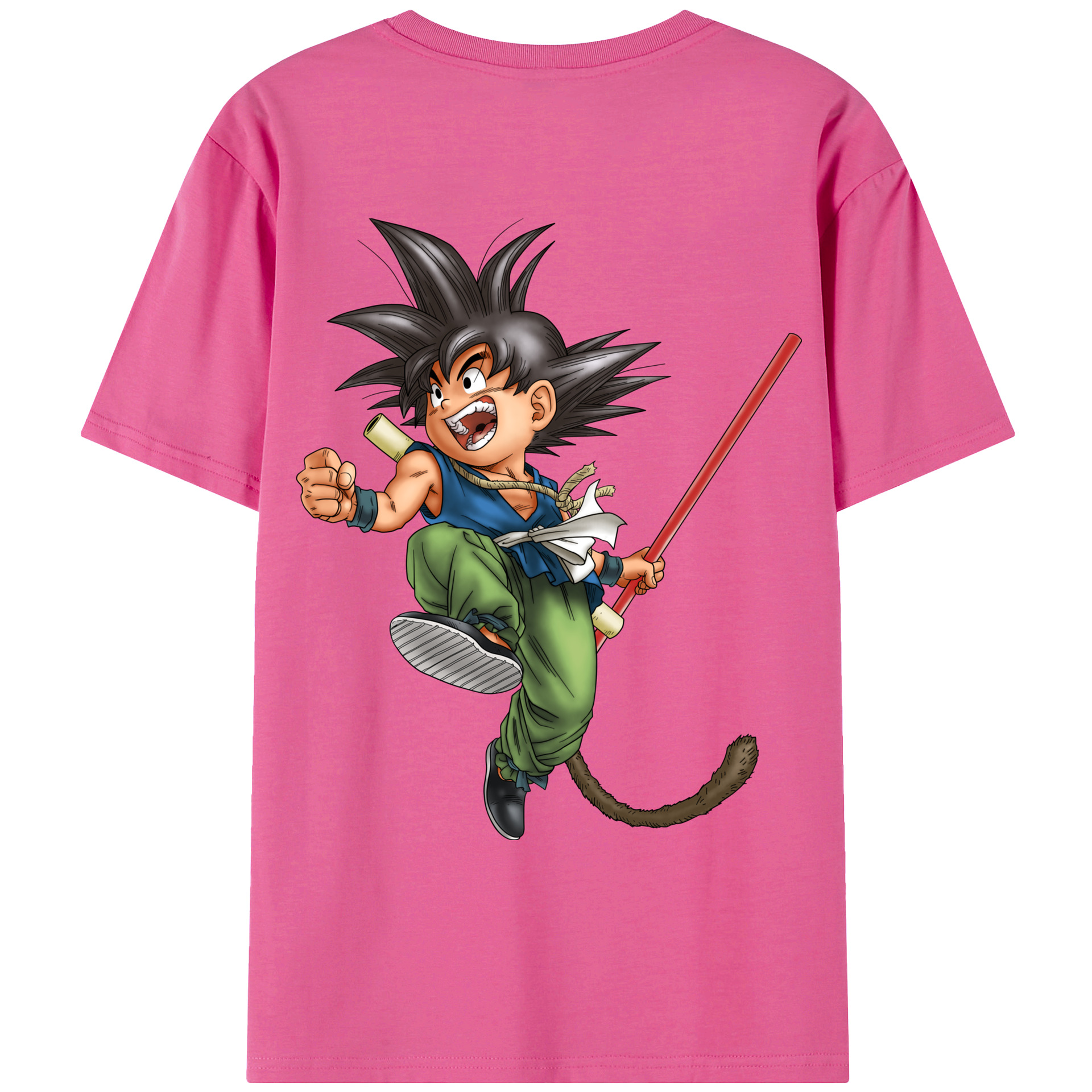 （画像用） ドラゴンボール 孫悟空（そん ごくう）Son Goku カカロット DRAGON BALL Kakarotto レディース半袖Tシャツ(バックプリント)