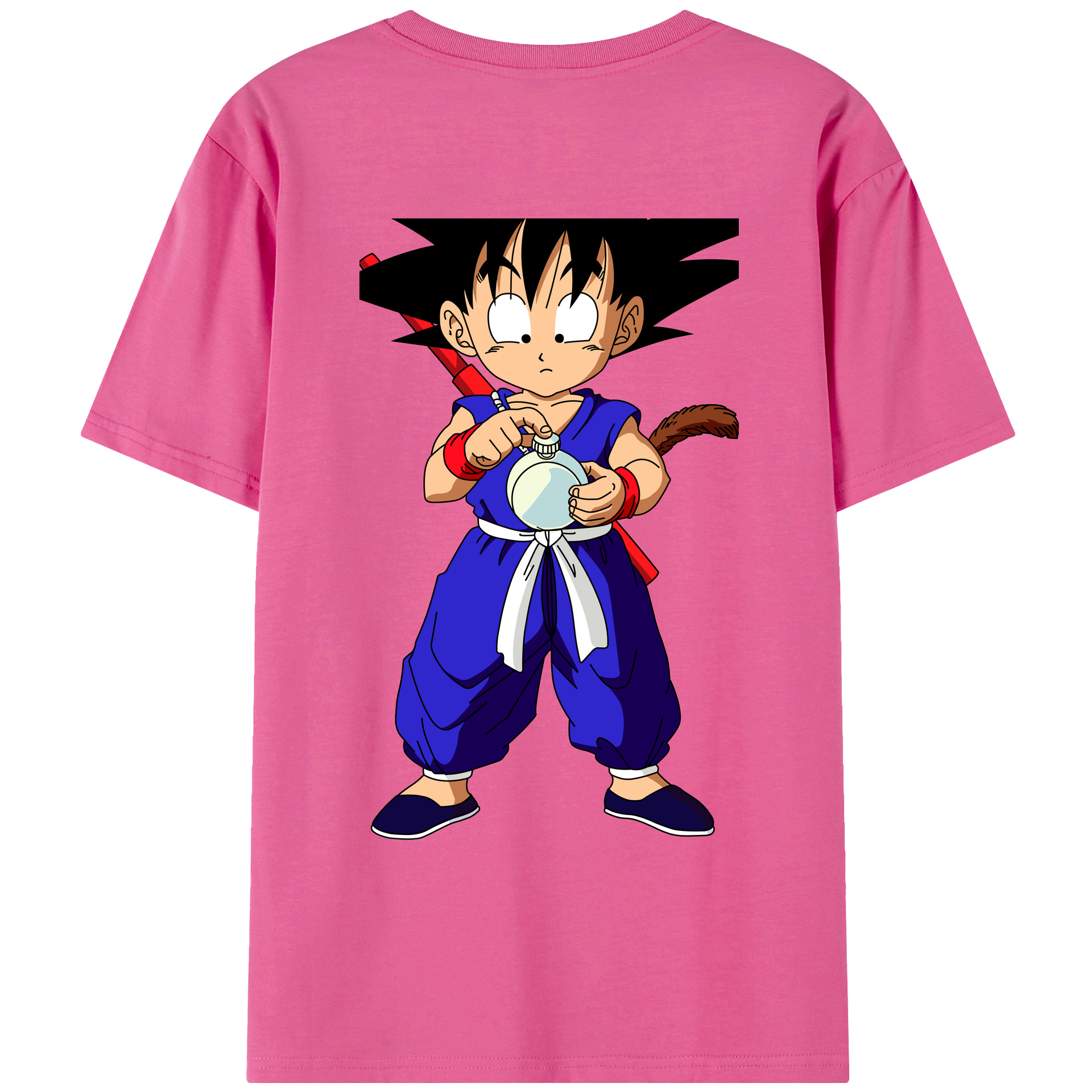 （画像用） ドラゴンボール 孫悟空（そん ごくう）Son Goku カカロット DRAGON BALL Kakarotto レディース半袖Tシャツ(バックプリント)