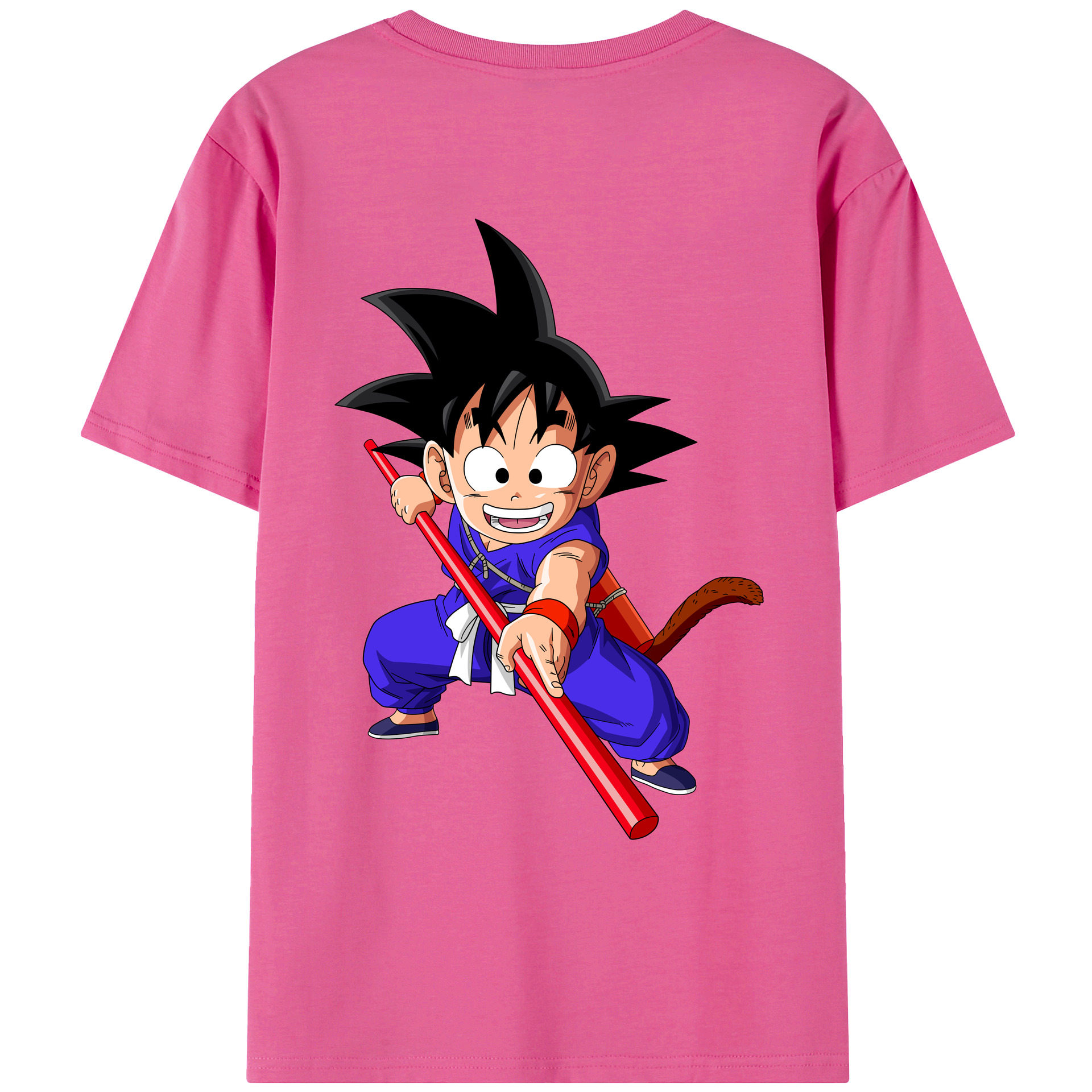 （画像用） ドラゴンボール 孫悟空（そん ごくう）Son Goku カカロット DRAGON BALL Kakarotto レディース半袖Tシャツ(バックプリント)