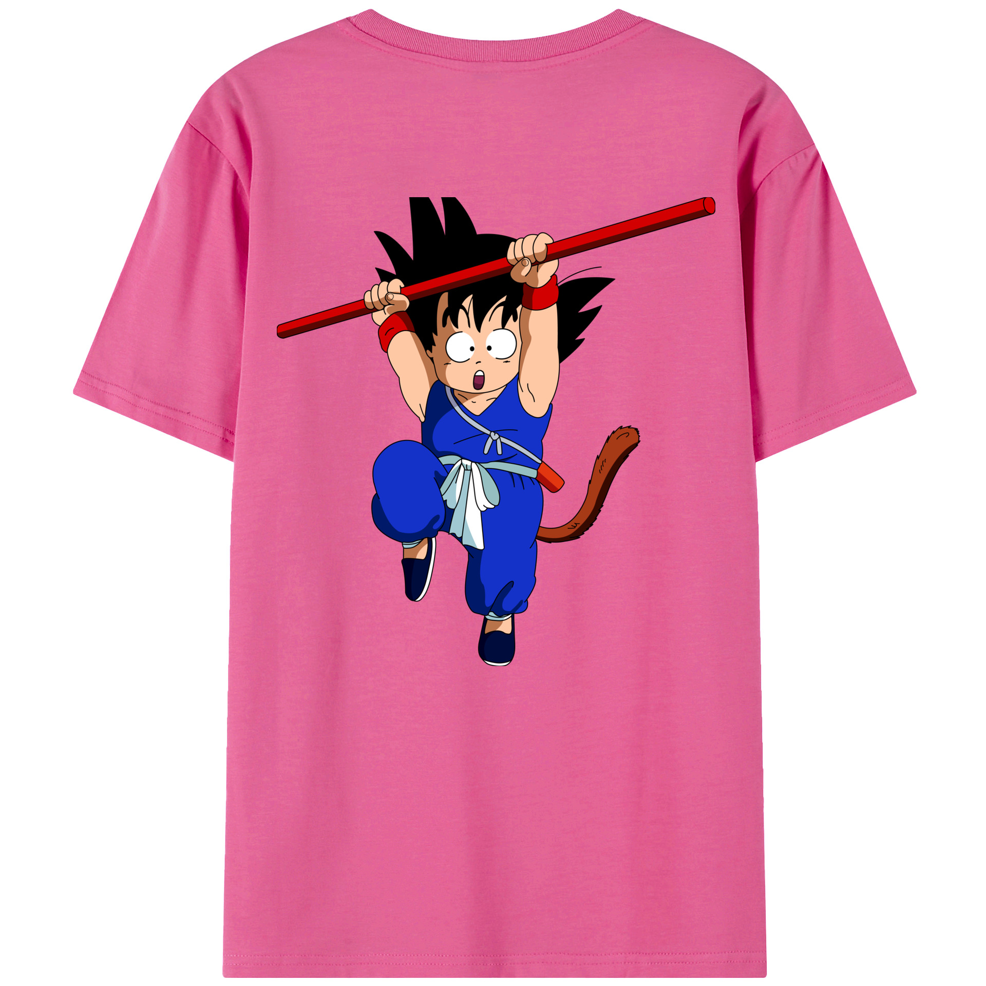 （画像用） ドラゴンボール 孫悟空（そん ごくう）Son Goku カカロット DRAGON BALL Kakarotto レディース半袖Tシャツ(バックプリント)