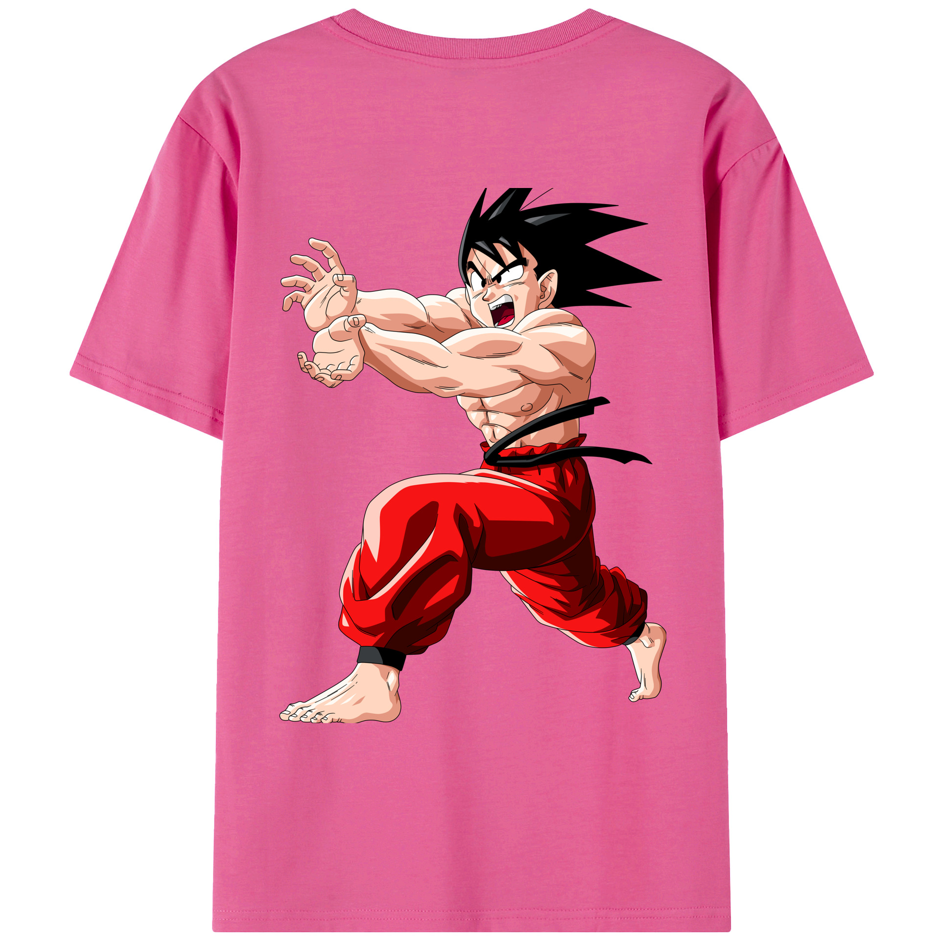 （画像用） ドラゴンボール 孫悟空（そん ごくう）Son Goku カカロット DRAGON BALL Kakarotto レディース半袖Tシャツ(バックプリント)