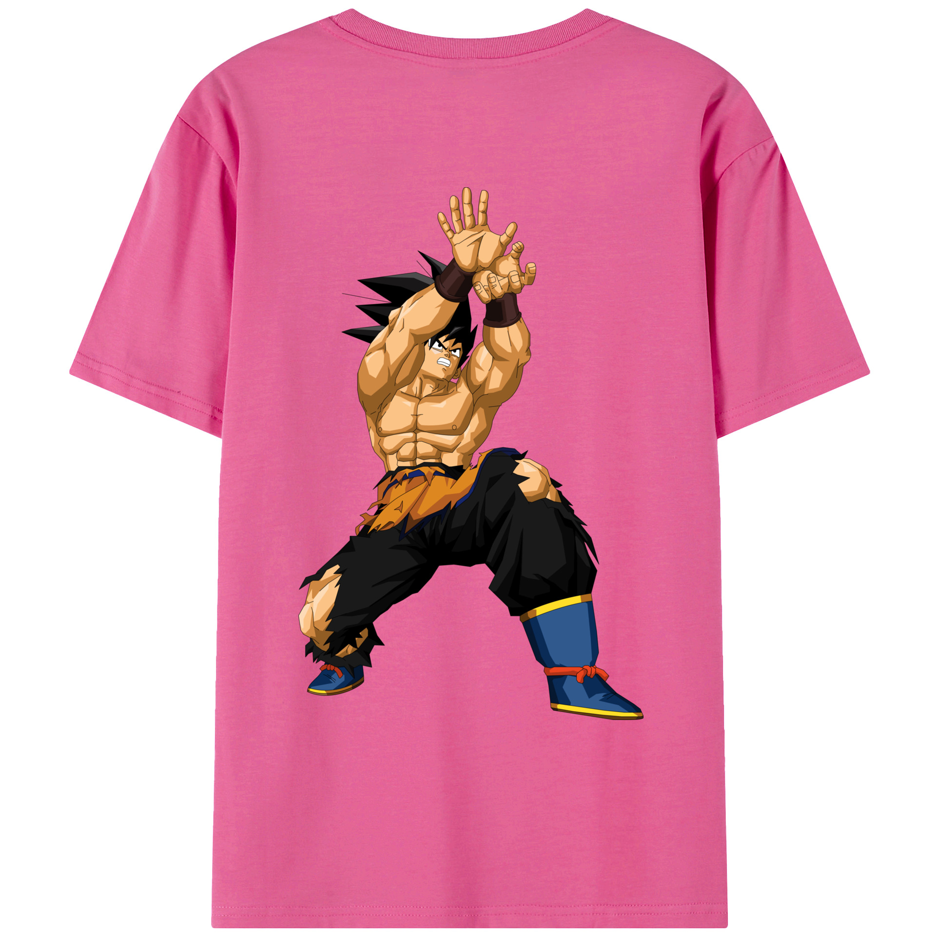 （画像用） ドラゴンボール 孫悟空（そん ごくう）Son Goku カカロット DRAGON BALL Kakarotto レディース半袖Tシャツ(バックプリント)