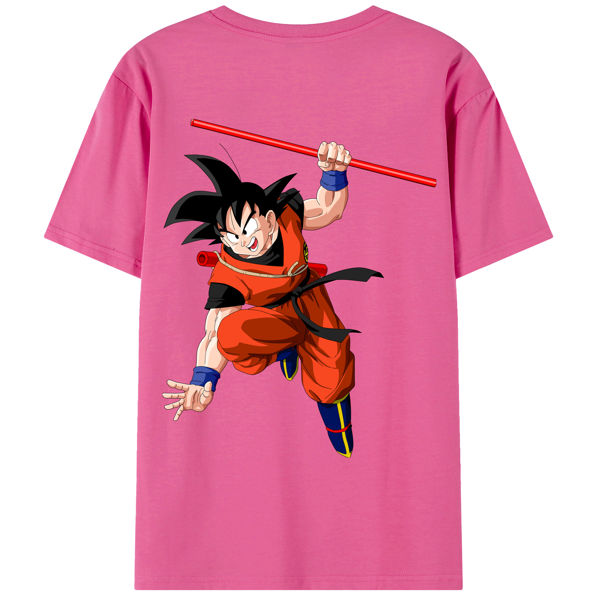 （画像用） ドラゴンボール 孫悟空（そん ごくう）Son Goku カカロット DRAGON BALL Kakarotto レディース半袖Tシャツ(バックプリント)