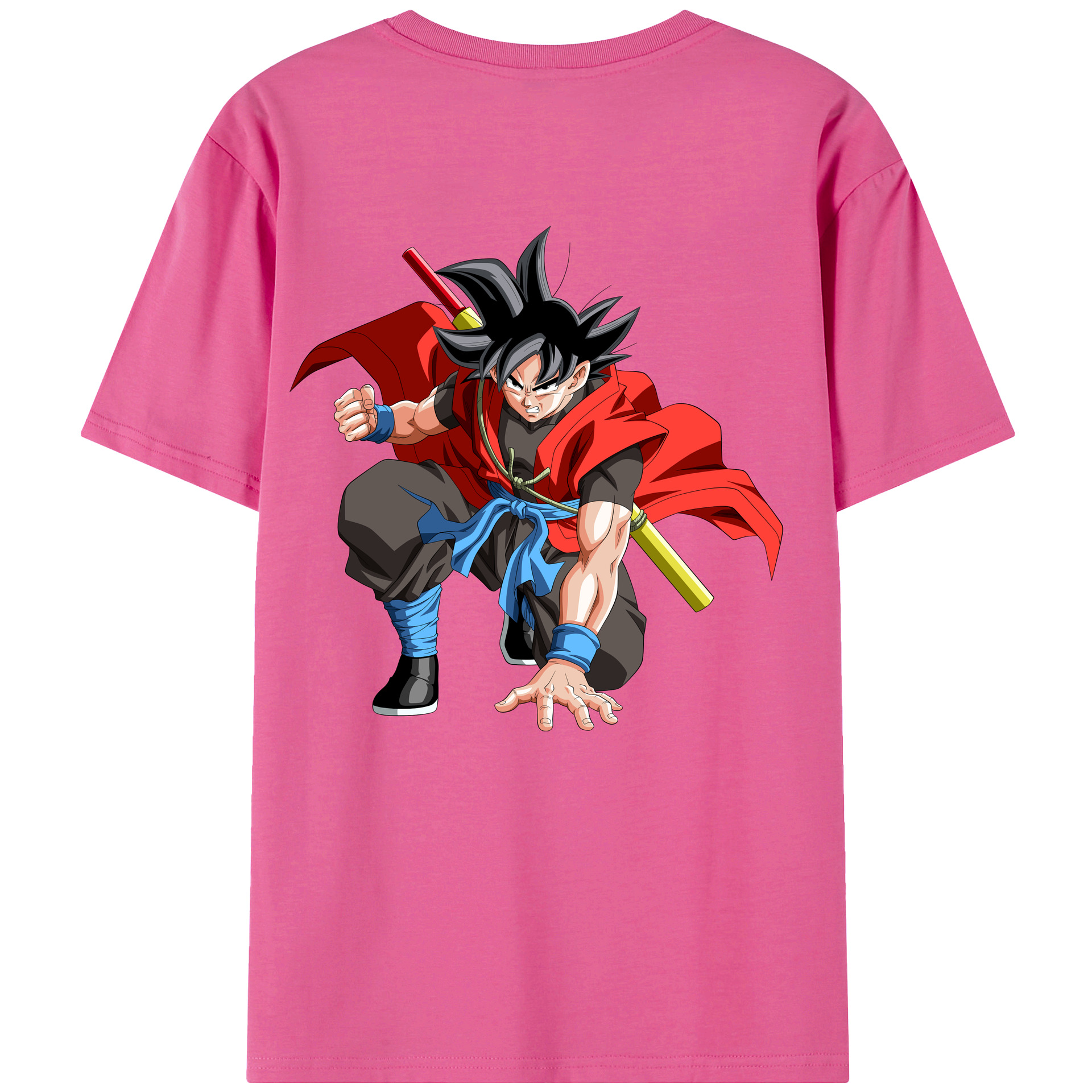 （画像用） ドラゴンボール 孫悟空（そん ごくう）Son Goku カカロット DRAGON BALL Kakarotto レディース半袖Tシャツ(バックプリント)