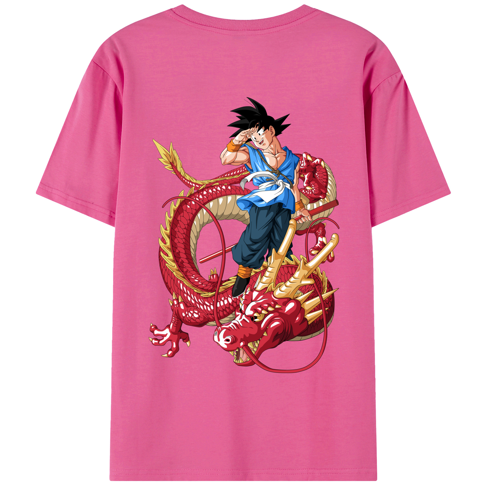 （画像用） ドラゴンボール 孫悟空（そん ごくう）Son Goku カカロット DRAGON BALL Kakarotto レディース半袖Tシャツ(バックプリント)