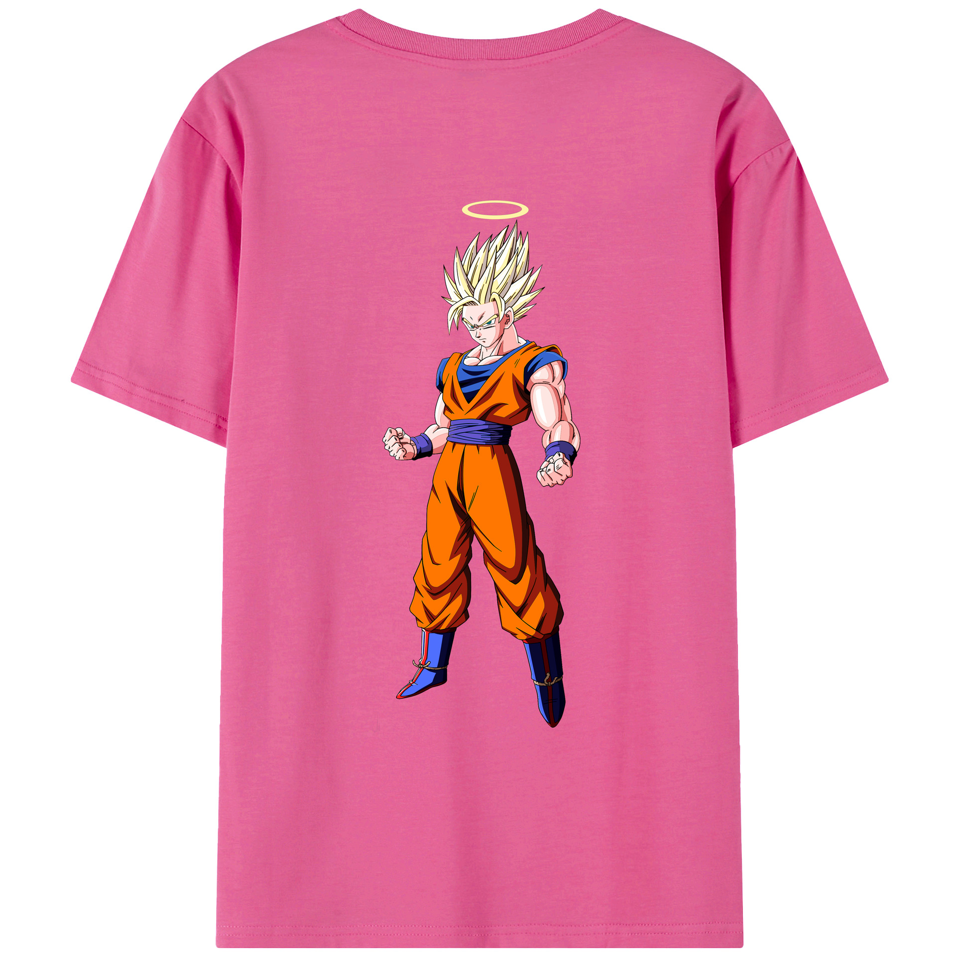 （画像用） ドラゴンボール 孫悟空（そん ごくう）Son Goku カカロット DRAGON BALL Kakarotto レディース半袖Tシャツ(バックプリント)