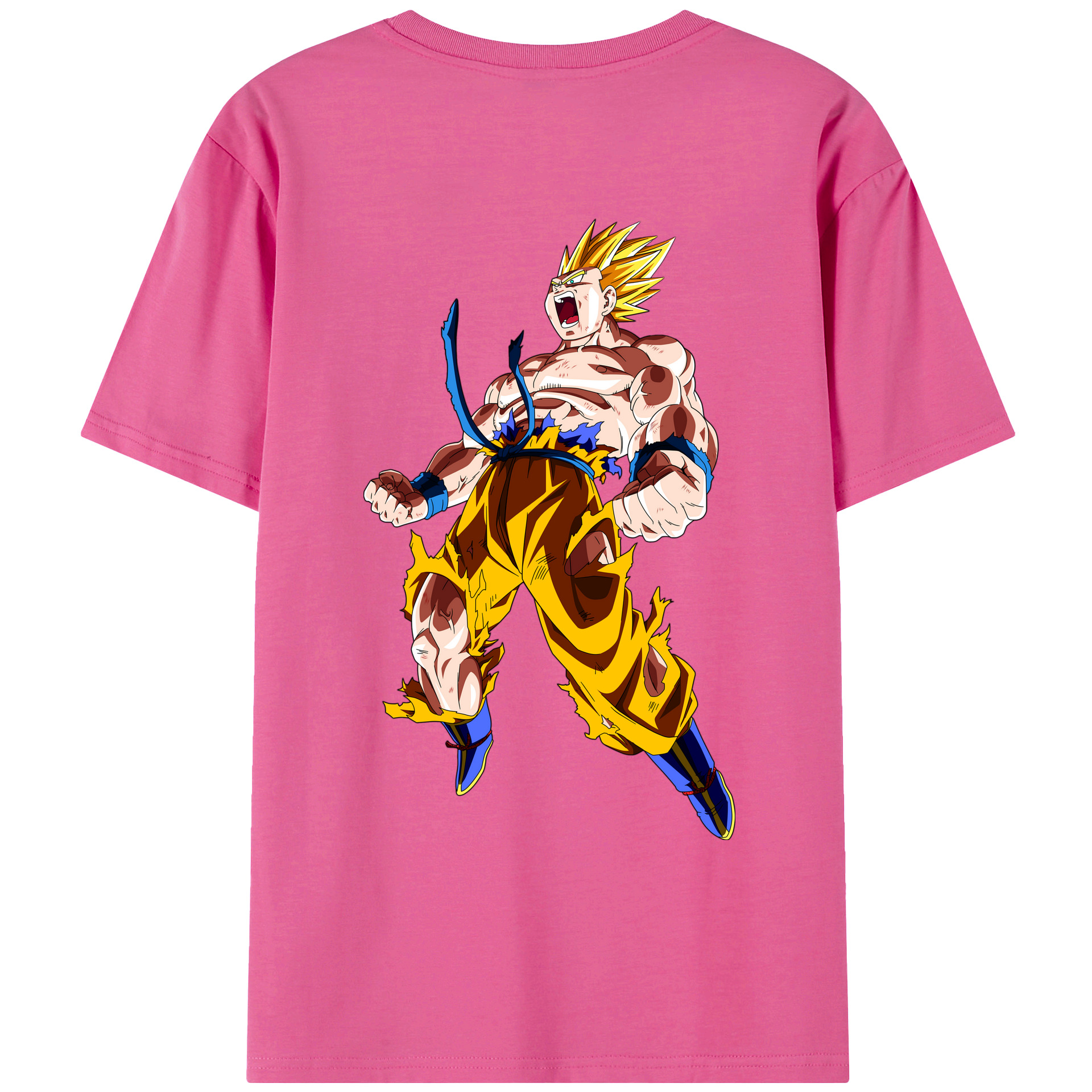 （画像用） ドラゴンボール 孫悟空（そん ごくう）Son Goku カカロット DRAGON BALL Kakarotto レディース半袖Tシャツ(バックプリント)