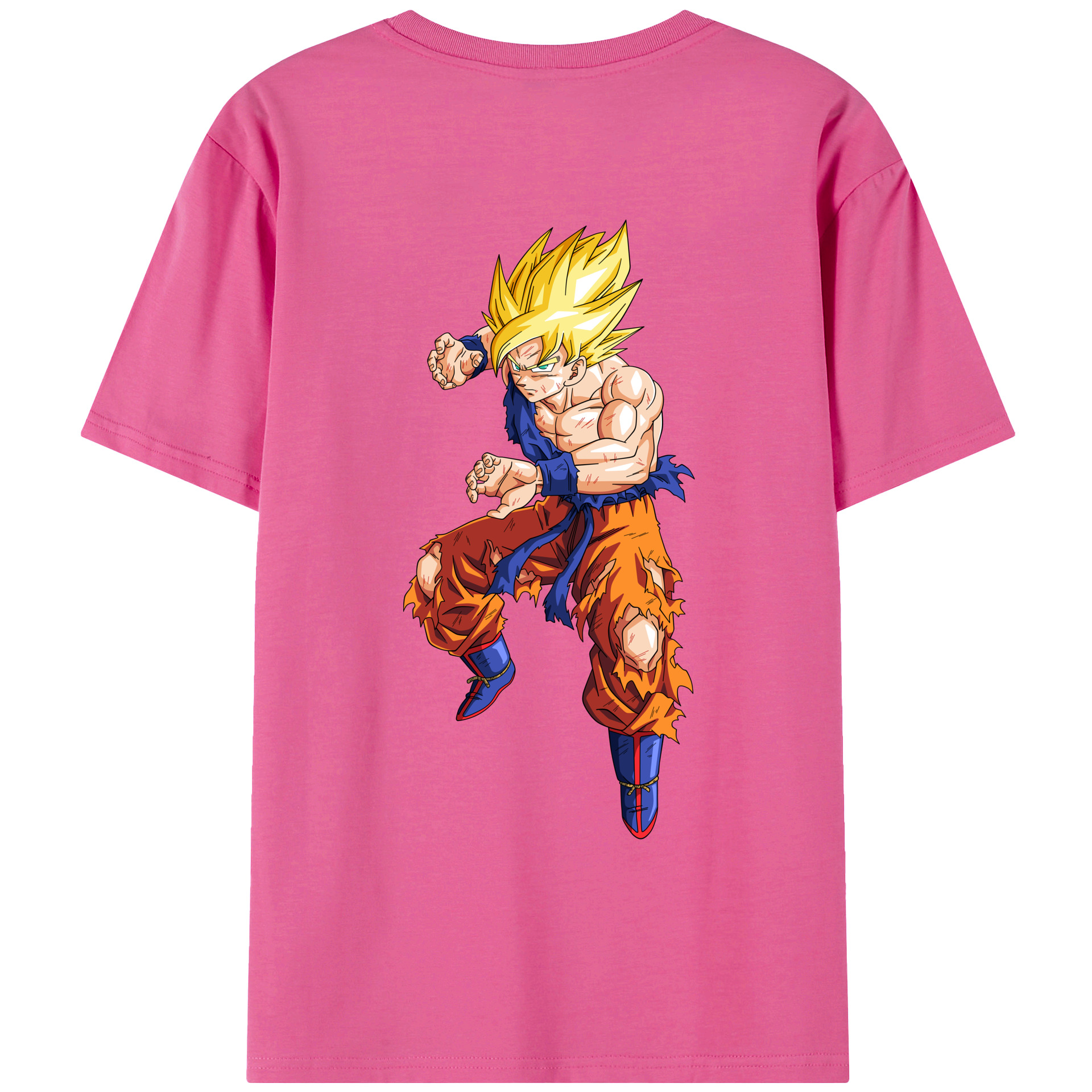 （画像用） ドラゴンボール 孫悟空（そん ごくう）Son Goku カカロット DRAGON BALL Kakarotto レディース半袖Tシャツ(バックプリント)