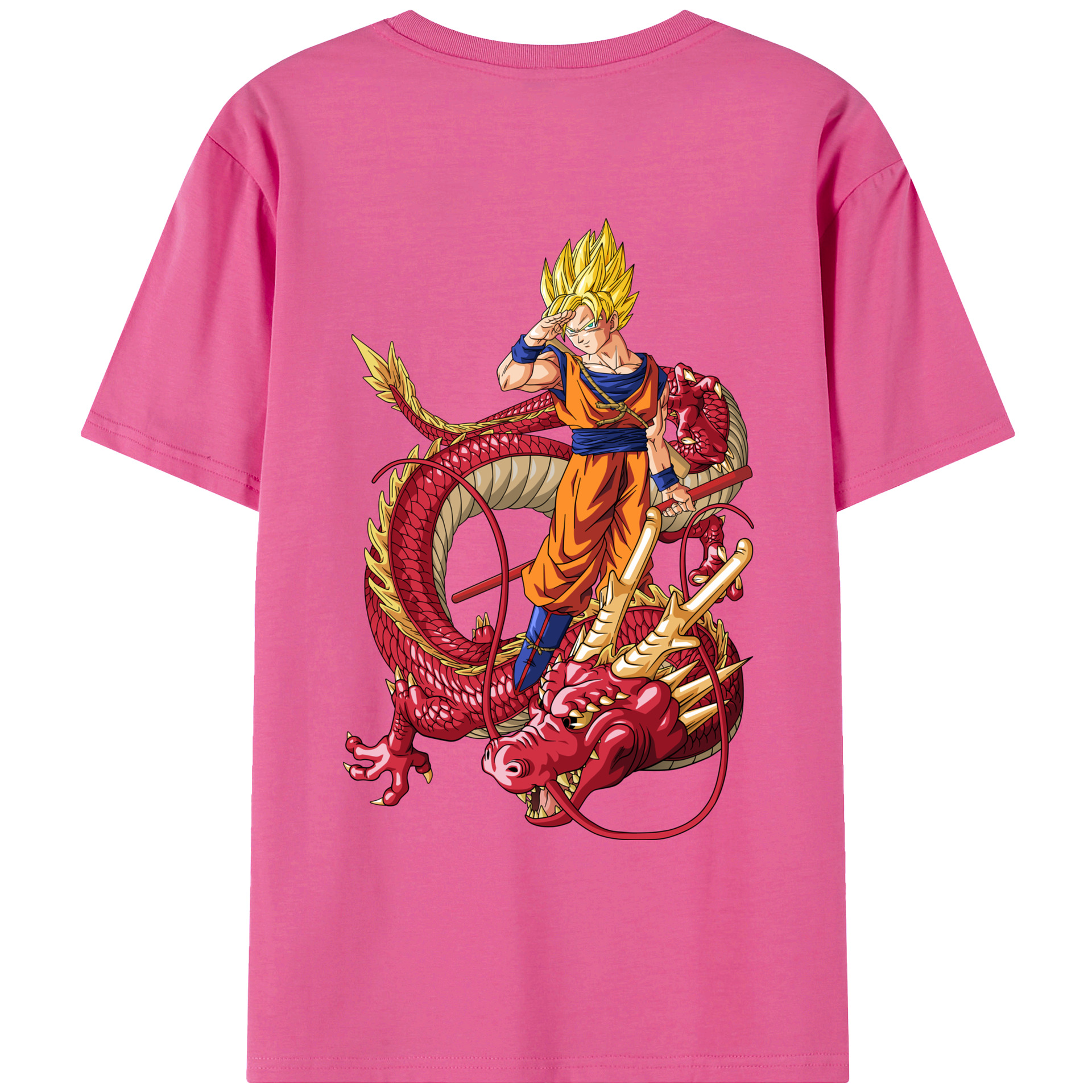 （画像用） ドラゴンボール 孫悟空（そん ごくう）Son Goku カカロット DRAGON BALL Kakarotto レディース半袖Tシャツ(バックプリント)