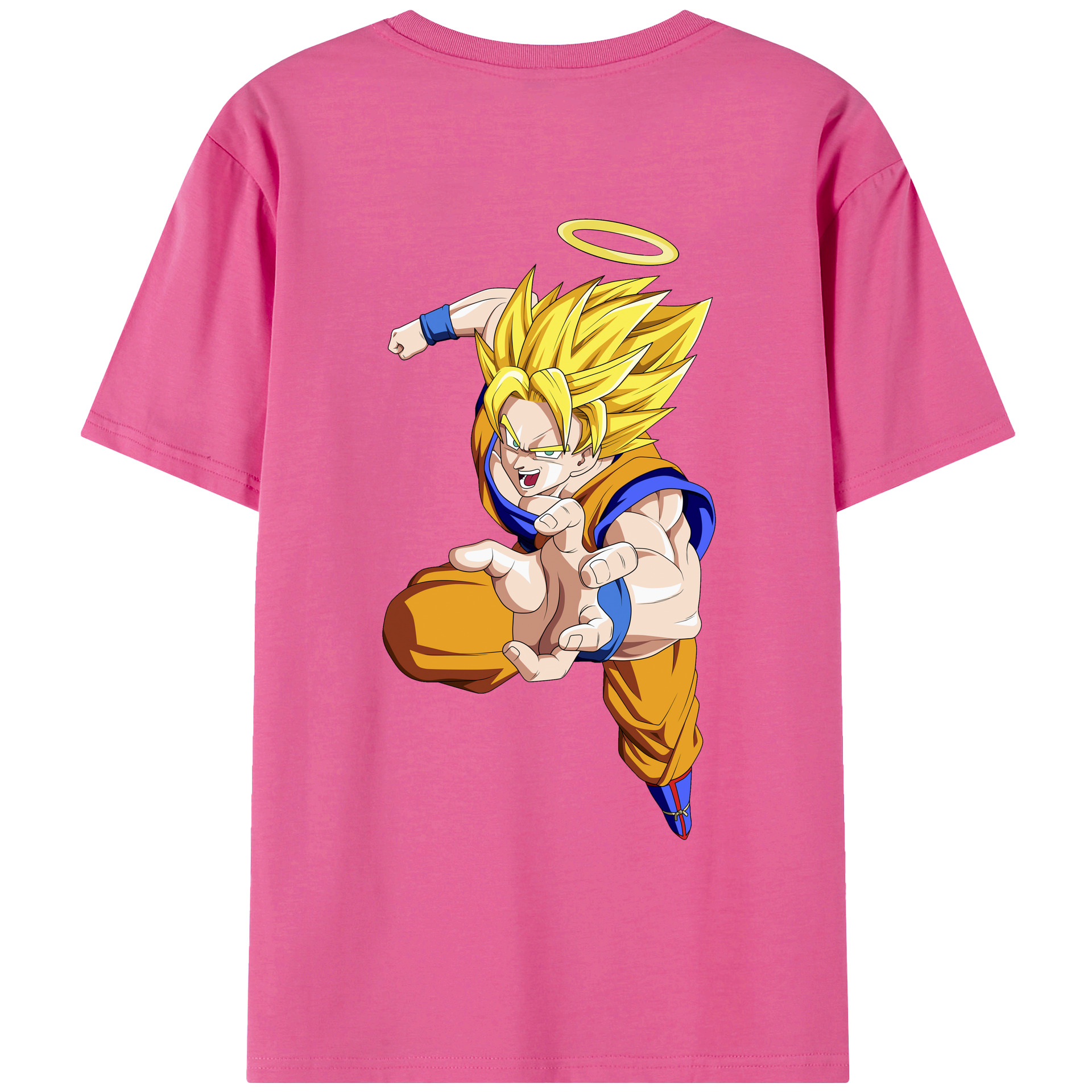 （画像用） ドラゴンボール 孫悟空（そん ごくう）Son Goku カカロット DRAGON BALL Kakarotto レディース半袖Tシャツ(バックプリント)