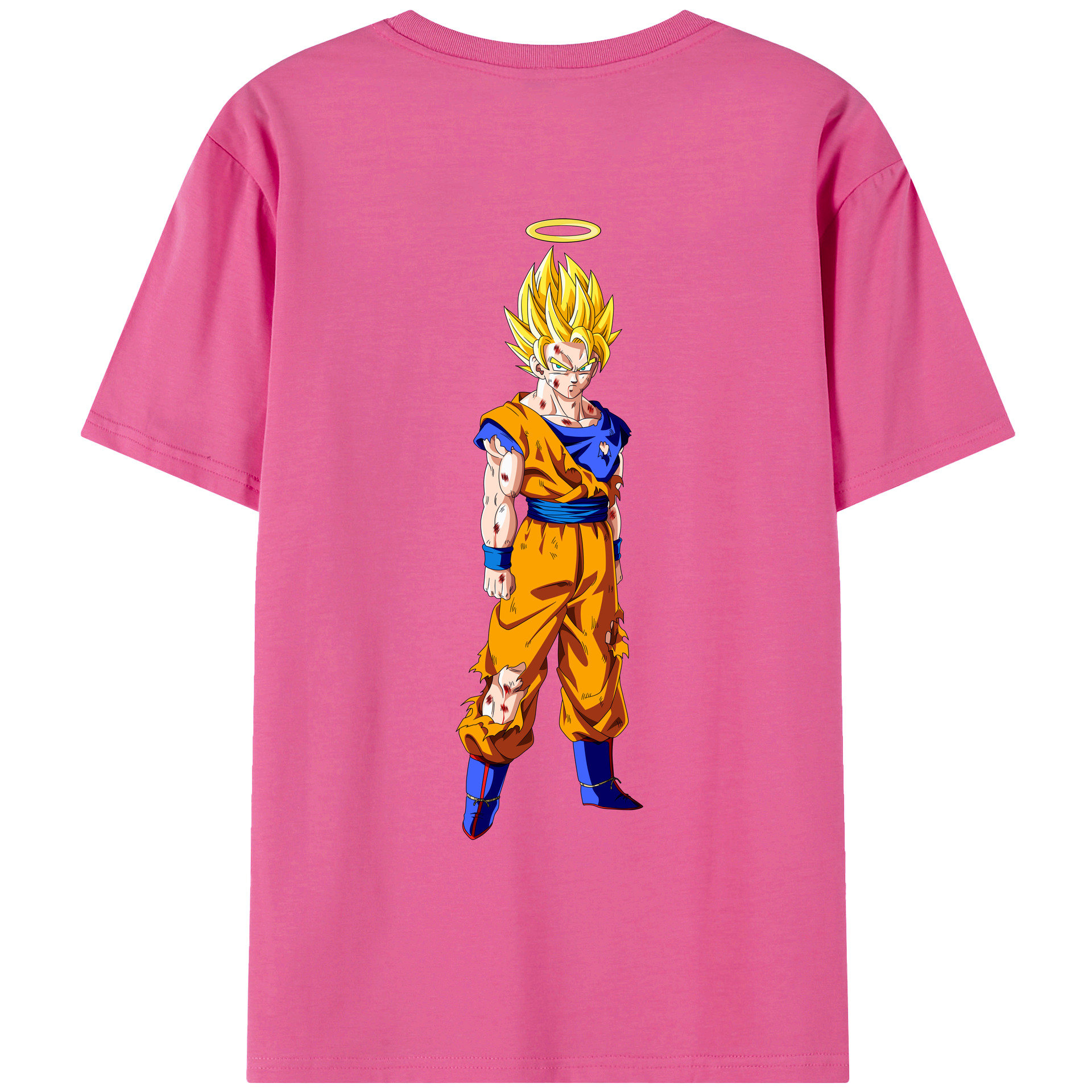 （画像用） ドラゴンボール 孫悟空（そん ごくう）Son Goku カカロット DRAGON BALL Kakarotto レディース半袖Tシャツ(バックプリント)