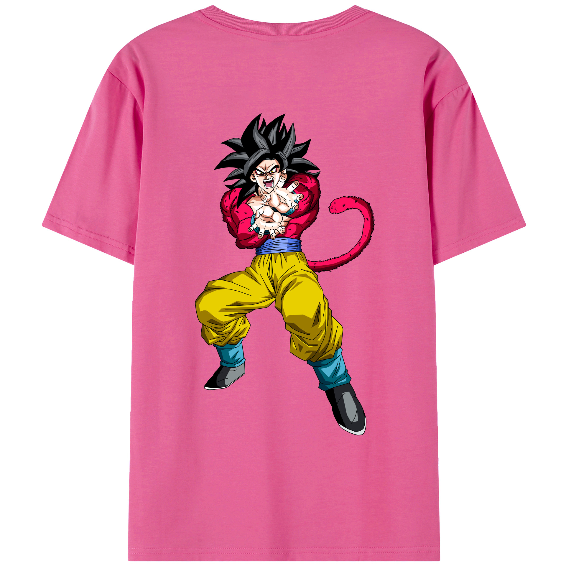 （画像用） ドラゴンボール 孫悟空（そん ごくう）Son Goku カカロット DRAGON BALL Kakarotto レディース半袖Tシャツ(バックプリント)