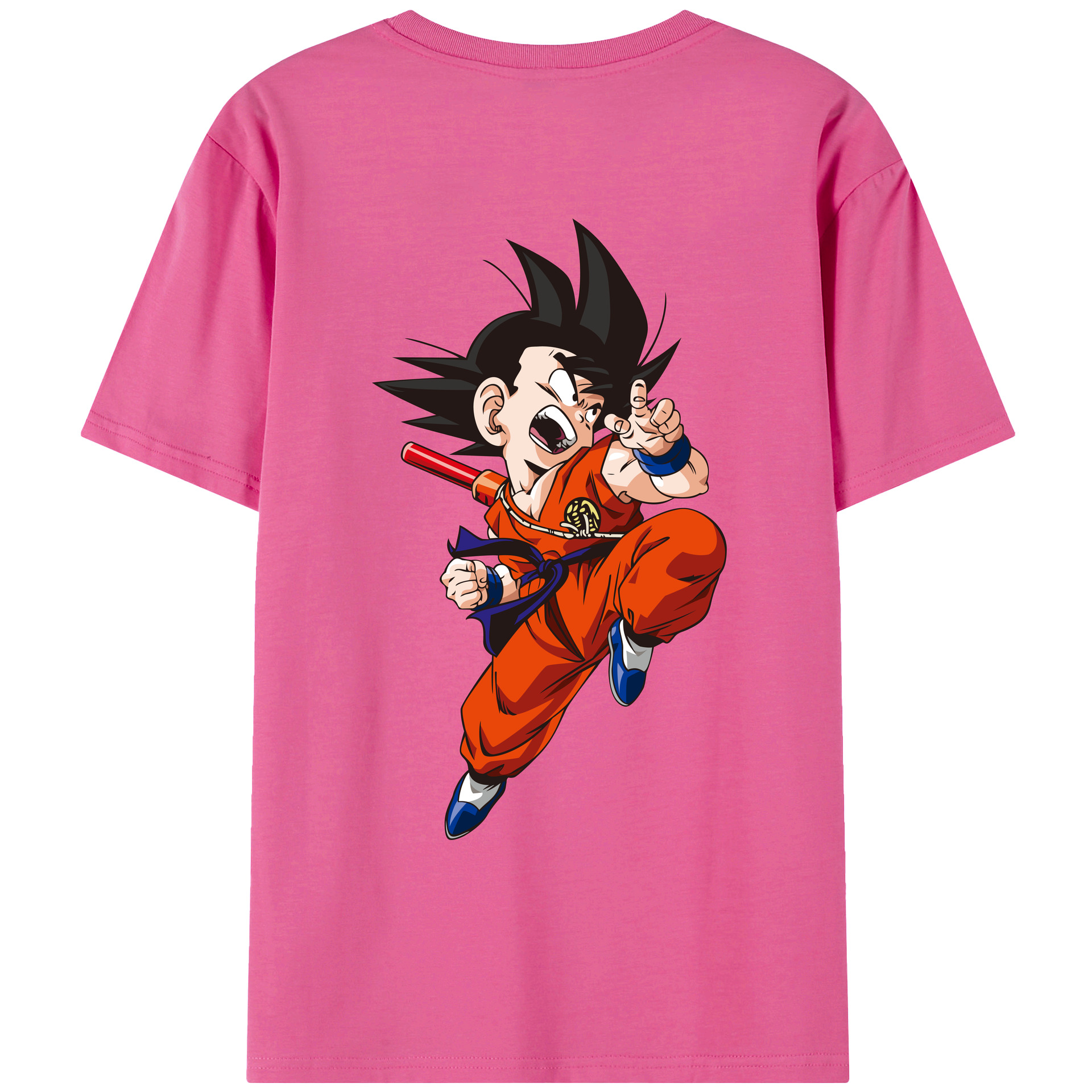 （画像用） ドラゴンボール 孫悟空（そん ごくう）Son Goku カカロット DRAGON BALL Kakarotto レディース半袖Tシャツ(バックプリント)