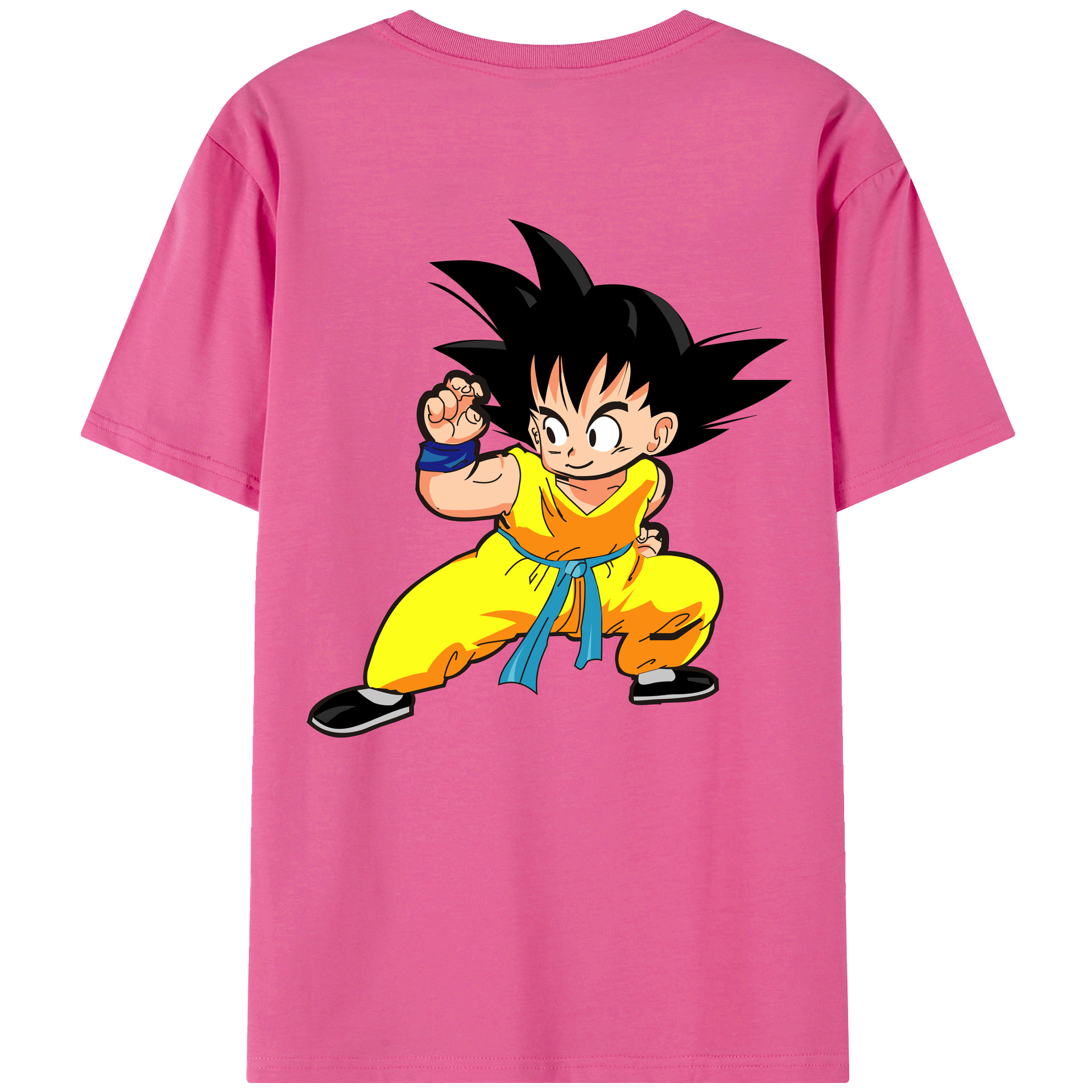 （画像用） ドラゴンボール 孫悟空（そん ごくう）Son Goku カカロット DRAGON BALL Kakarotto レディース半袖Tシャツ(バックプリント)