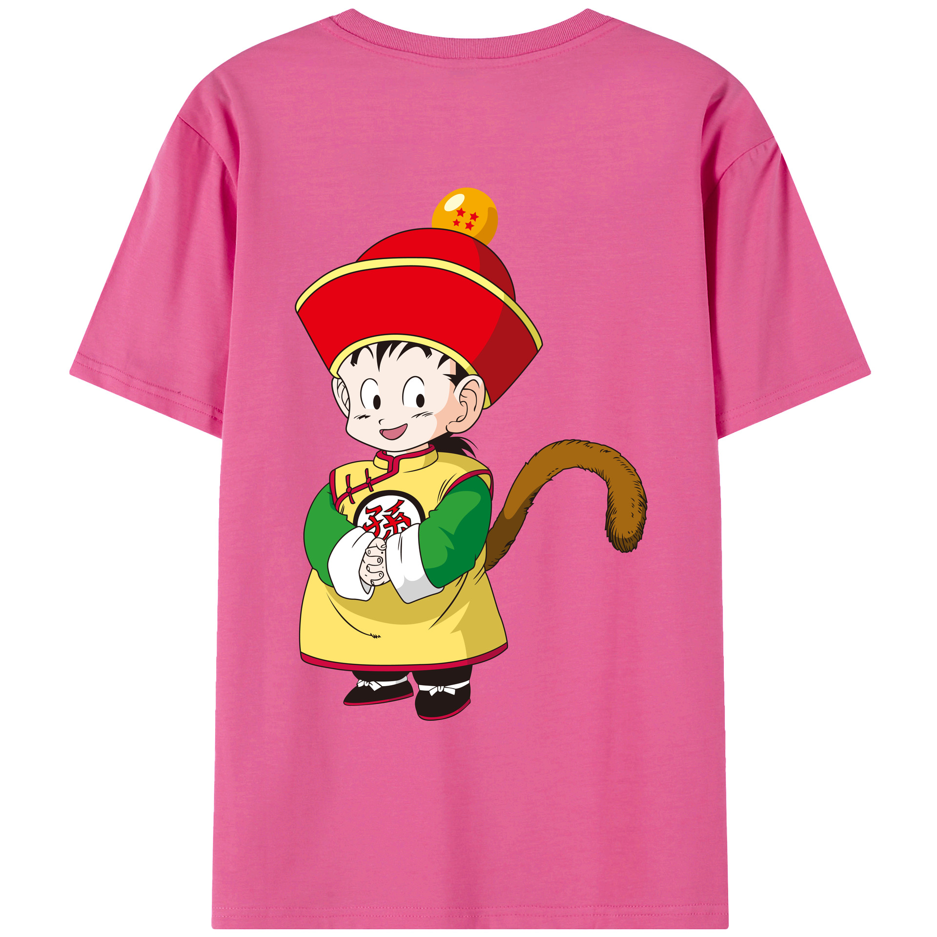 （画像用） ドラゴンボール 孫悟空（そん ごくう）Son Goku カカロット DRAGON BALL Kakarotto レディース半袖Tシャツ(バックプリント)