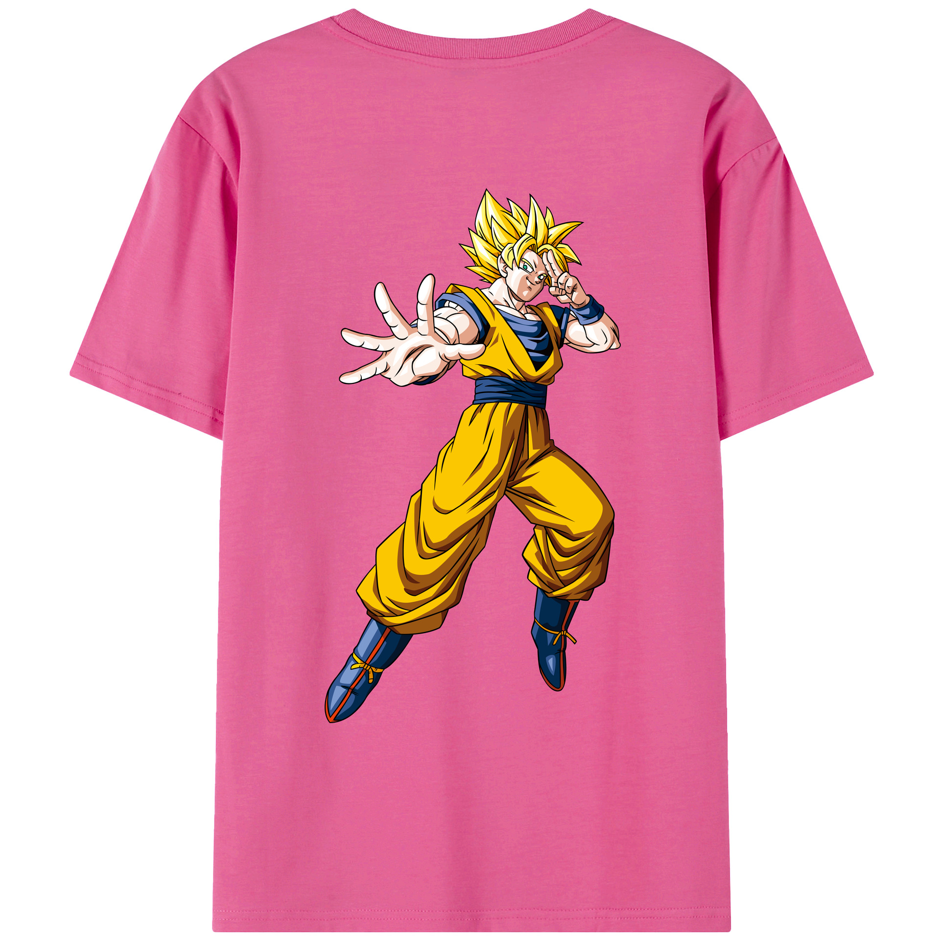 （画像用） ドラゴンボール 孫悟空（そん ごくう）Son Goku カカロット DRAGON BALL Kakarotto レディース半袖Tシャツ(バックプリント)
