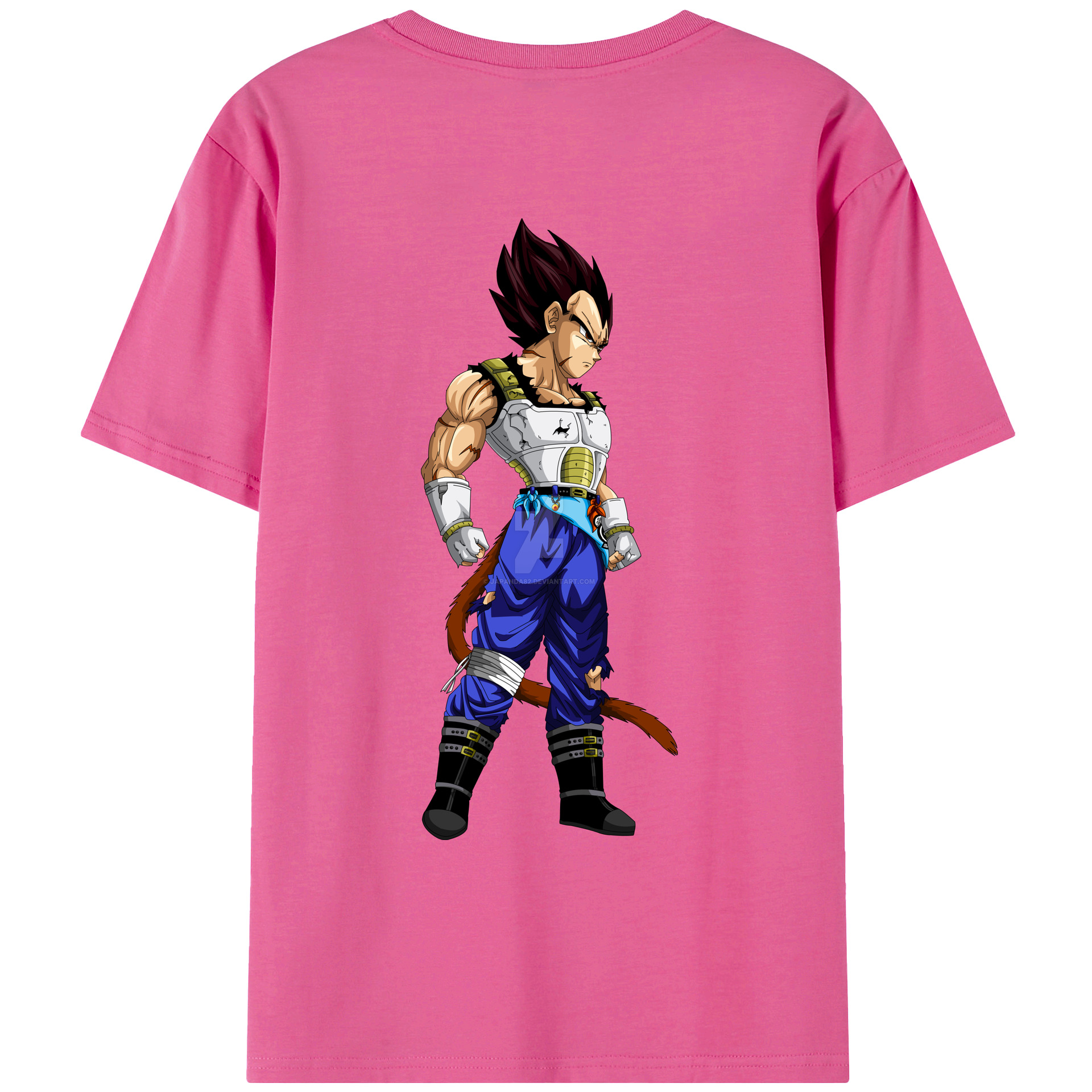 （画像用） ドラゴンボール ベジータ四世（Bejīta Yonsei）DRAGON BALL Vegeta IV レディース半袖Tシャツ(バックプリント)