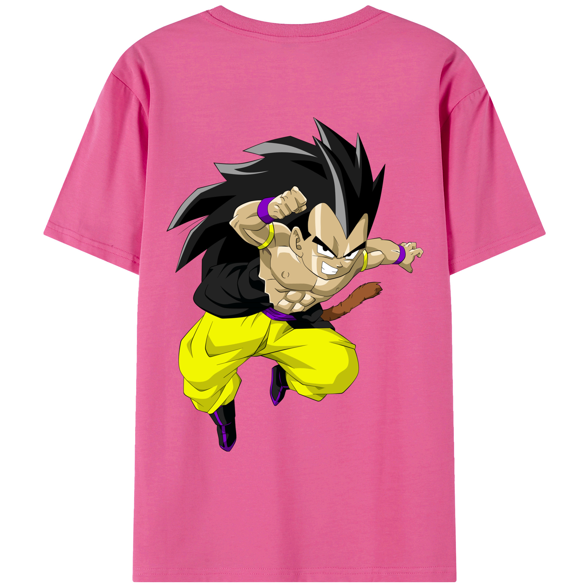 （画像用） ドラゴンボール ベジータ四世（Bejīta Yonsei）DRAGON BALL Vegeta IV レディース半袖Tシャツ(バックプリント)