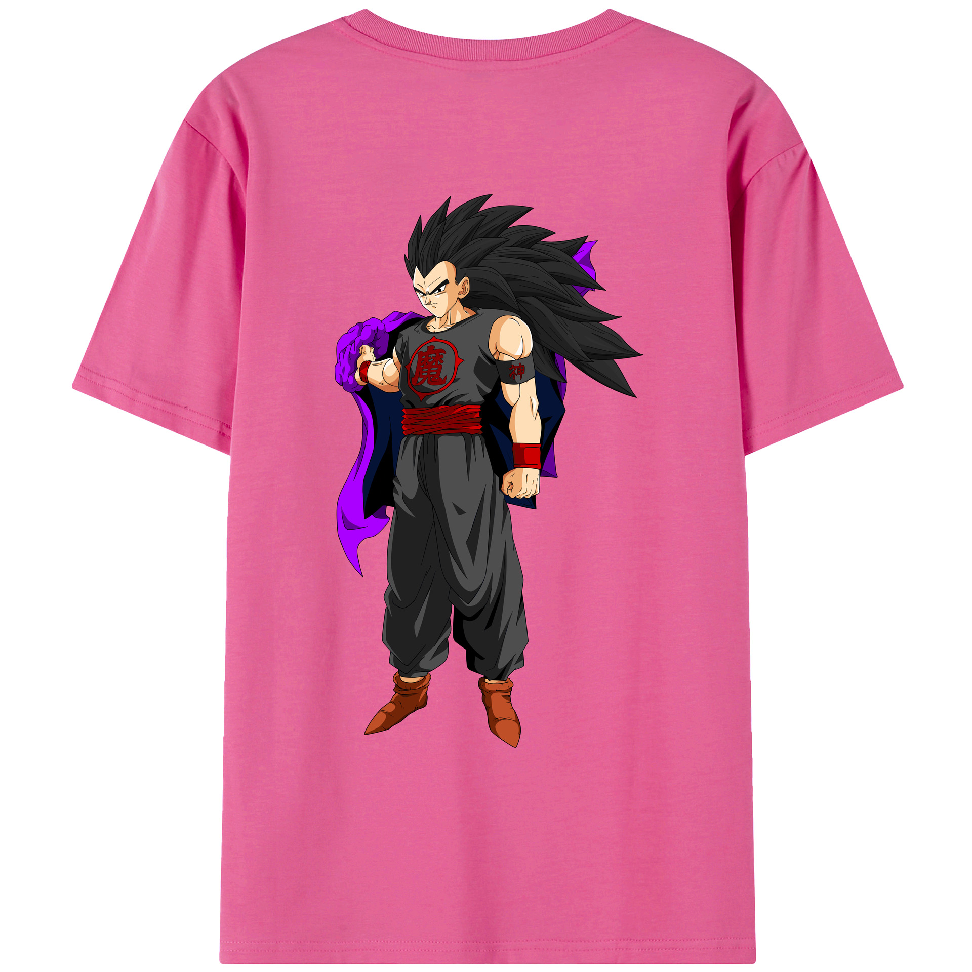 （画像用） ドラゴンボール ベジータ四世（Bejīta Yonsei）DRAGON BALL Vegeta IV レディース半袖Tシャツ(バックプリント)
