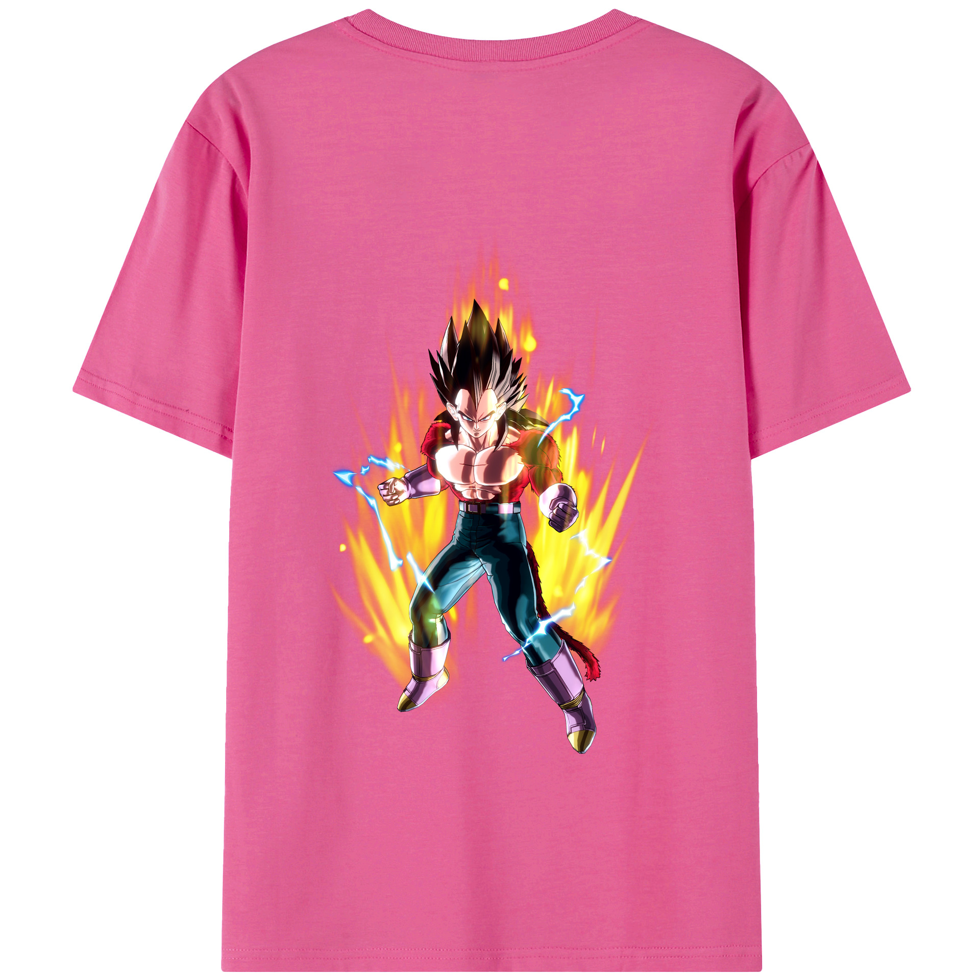 （画像用） ドラゴンボール ベジータ四世（Bejīta Yonsei）DRAGON BALL Vegeta IV レディース半袖Tシャツ(バックプリント)