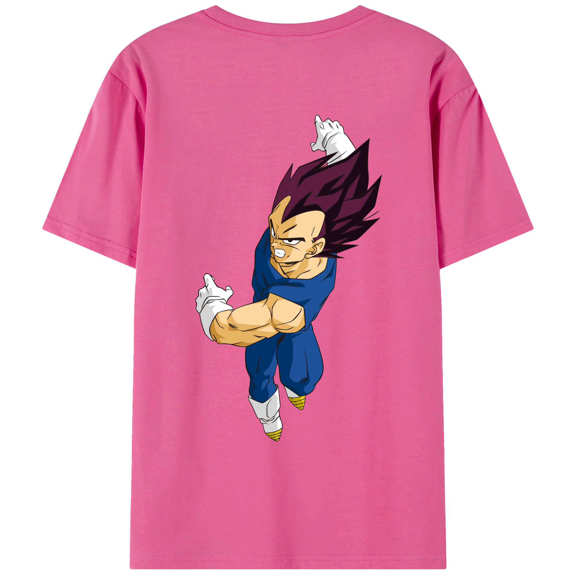 （画像用） ドラゴンボール ベジータ四世（Bejīta Yonsei）DRAGON BALL Vegeta IV レディース半袖Tシャツ(バックプリント)