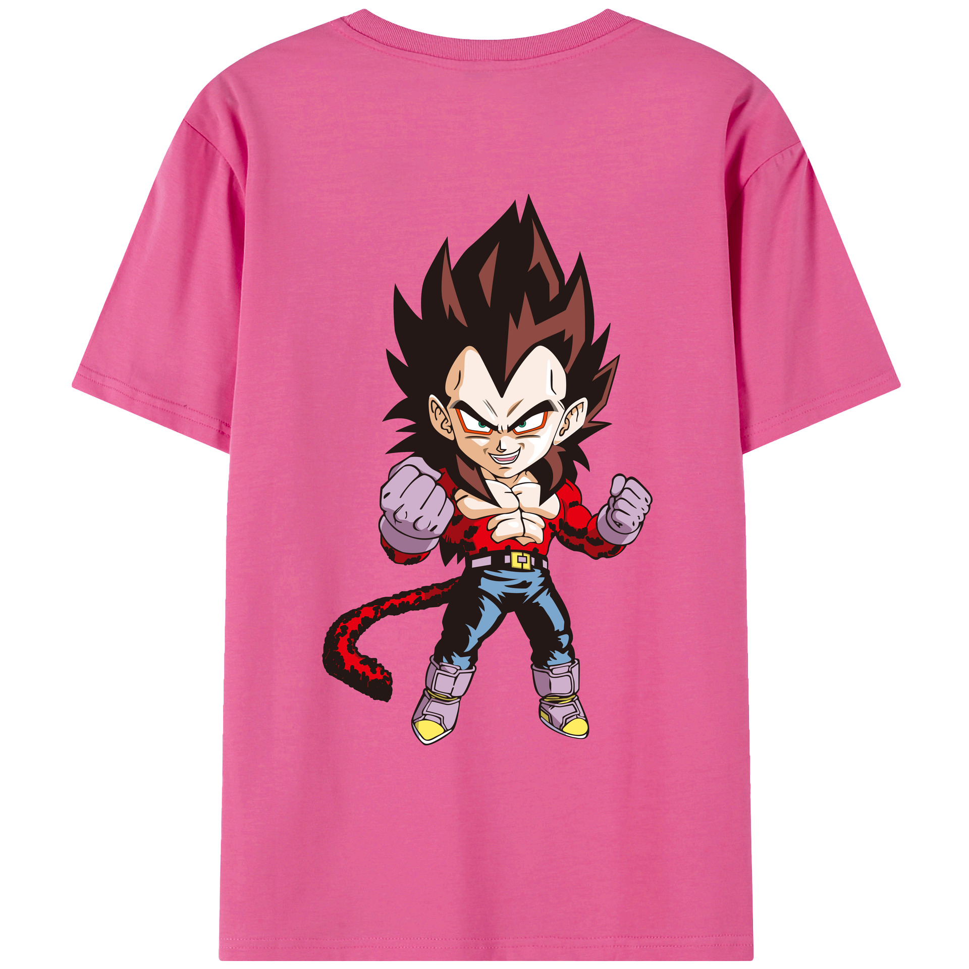 （画像用） ドラゴンボール ベジータ四世（Bejīta Yonsei）DRAGON BALL Vegeta IV レディース半袖Tシャツ(バックプリント)