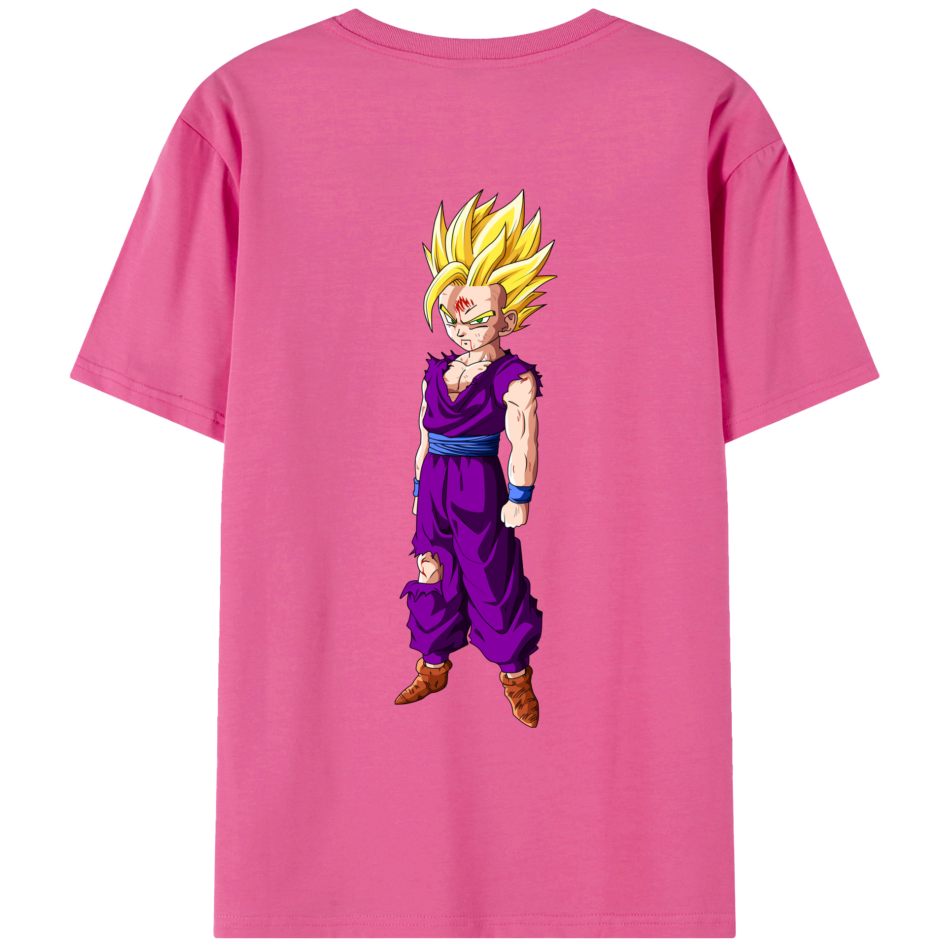 （画像用） ドラゴンボール 孫 悟飯（そんごはん）DRAGON BALL Son Gohan レディース半袖Tシャツ(バックプリント)