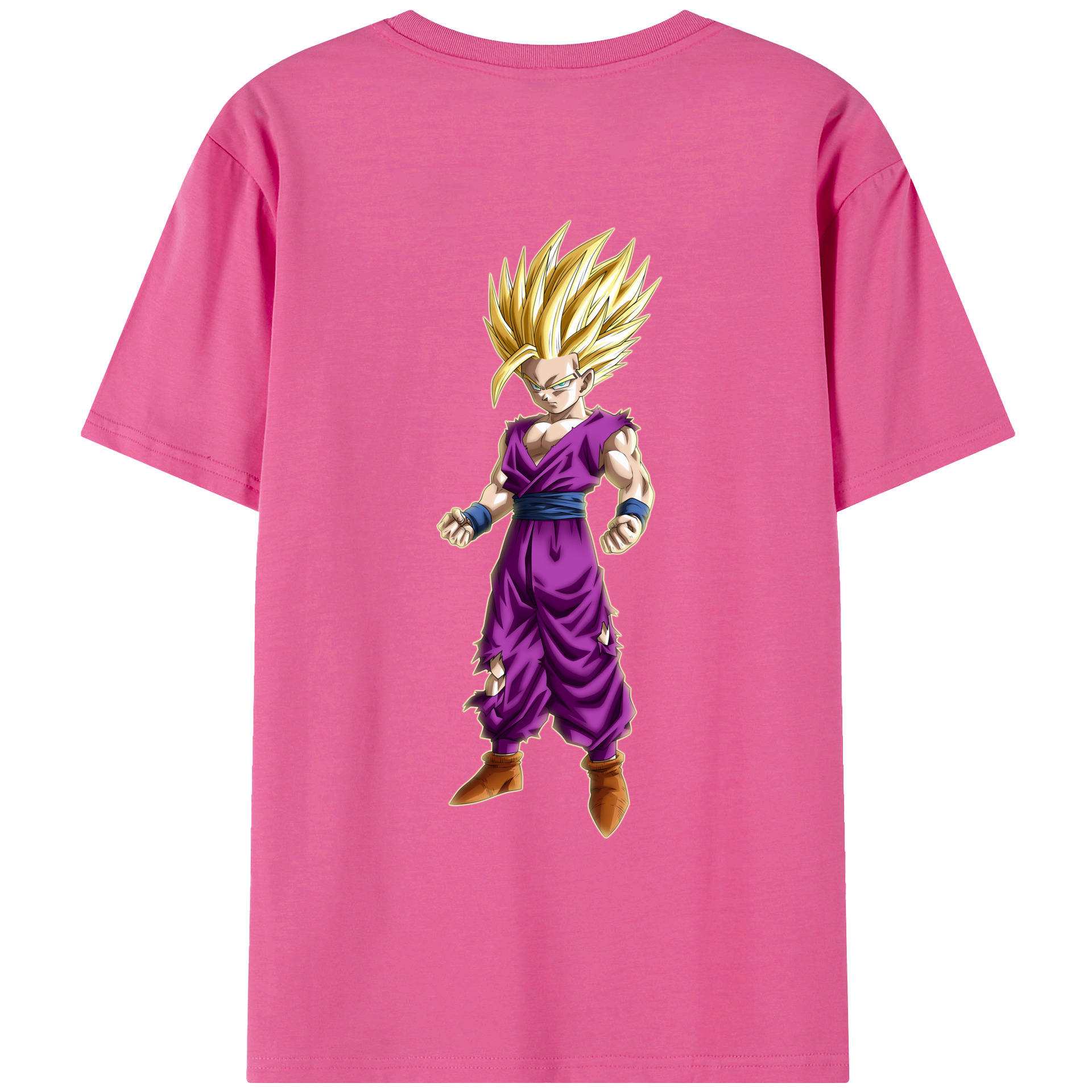 （画像用） ドラゴンボール 孫 悟飯（そんごはん）DRAGON BALL Son Gohan レディース半袖Tシャツ(バックプリント)