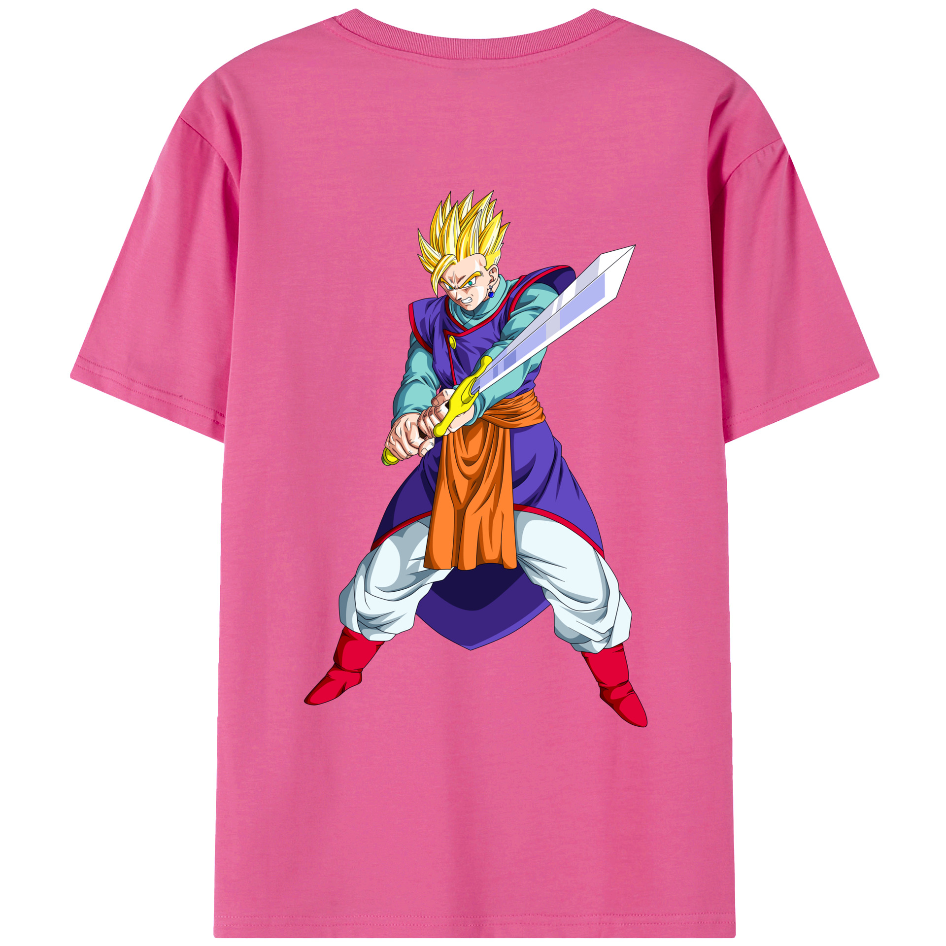 （画像用） ドラゴンボール 孫 悟飯（そんごはん）DRAGON BALL Son Gohan レディース半袖Tシャツ(バックプリント)