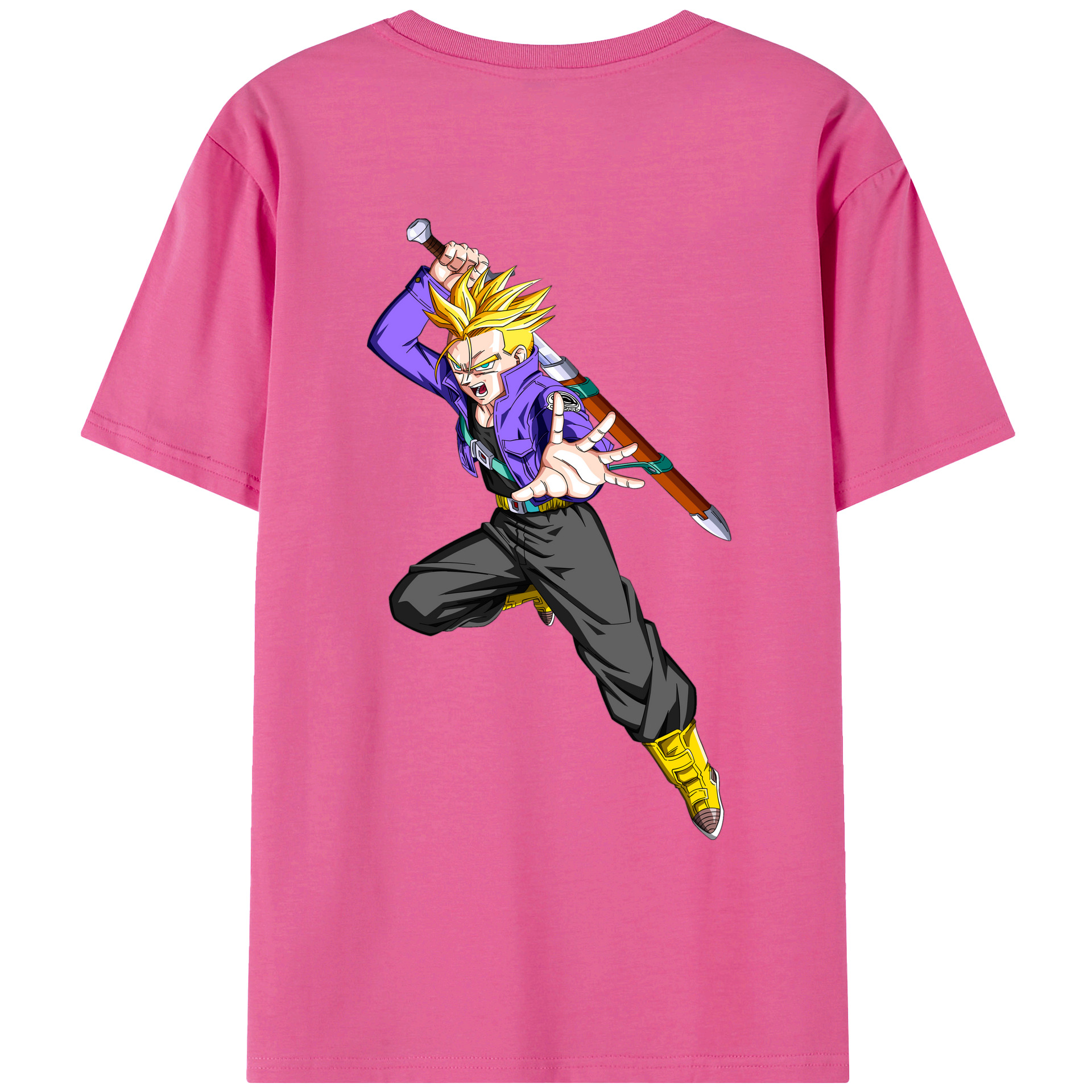 （画像用） ドラゴンボール トランクス（Torankusu）DRAGON BALL Trunks レディース半袖Tシャツ(バックプリント)